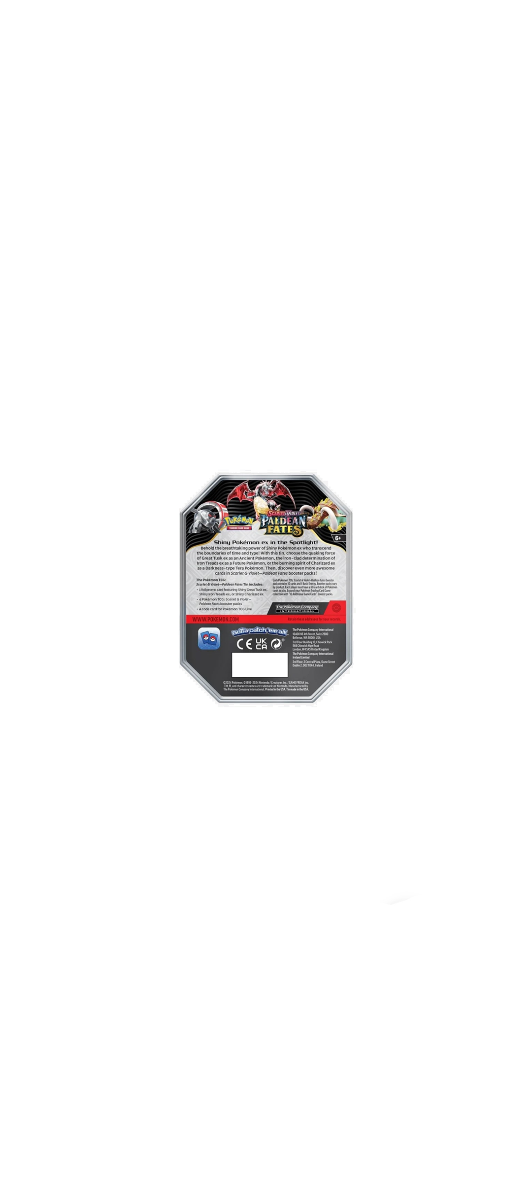 Pokemon TCG - Scarlet & Violet - Paldean Fates - Tin - Englisch 2024