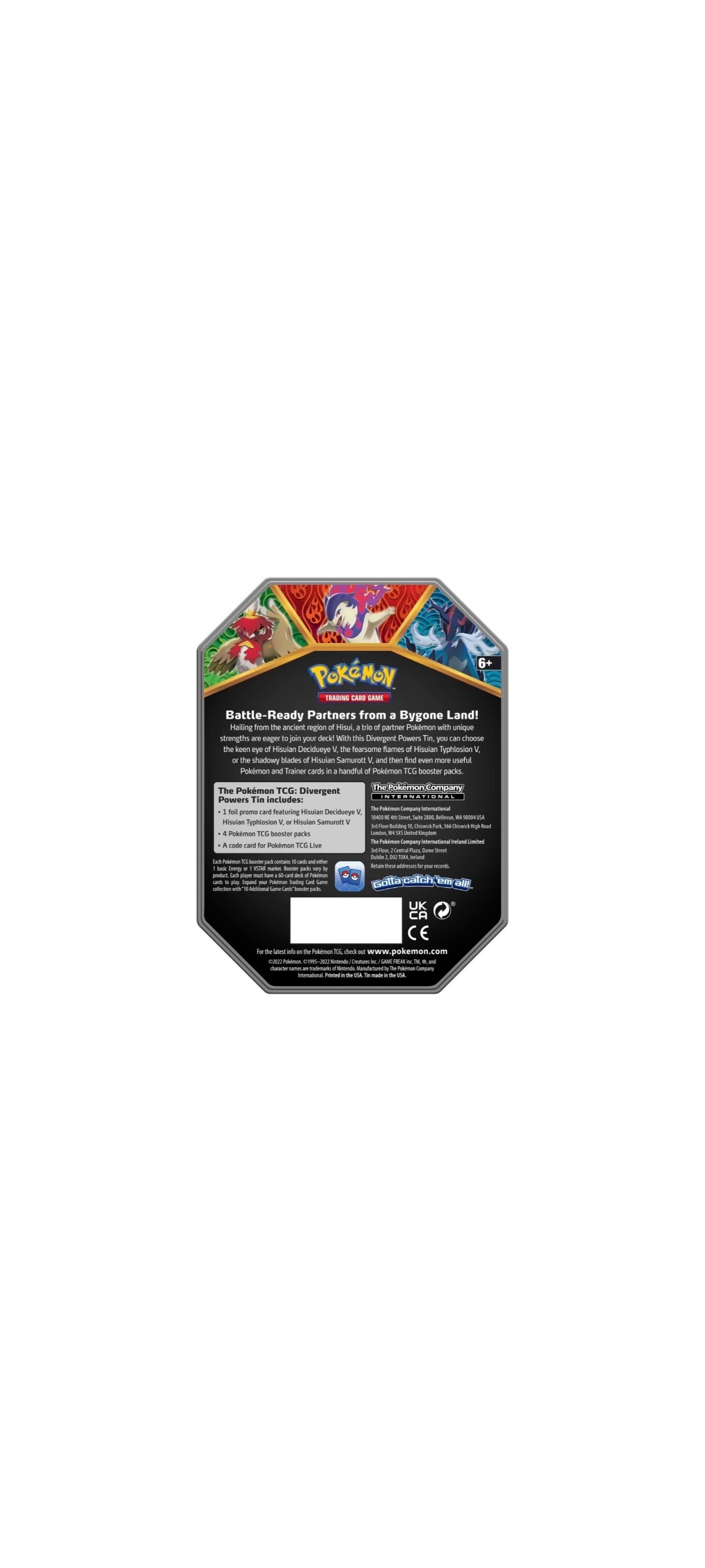 Pokemon TCG - Sword & Shield - Divergent Powers Tin - 2022