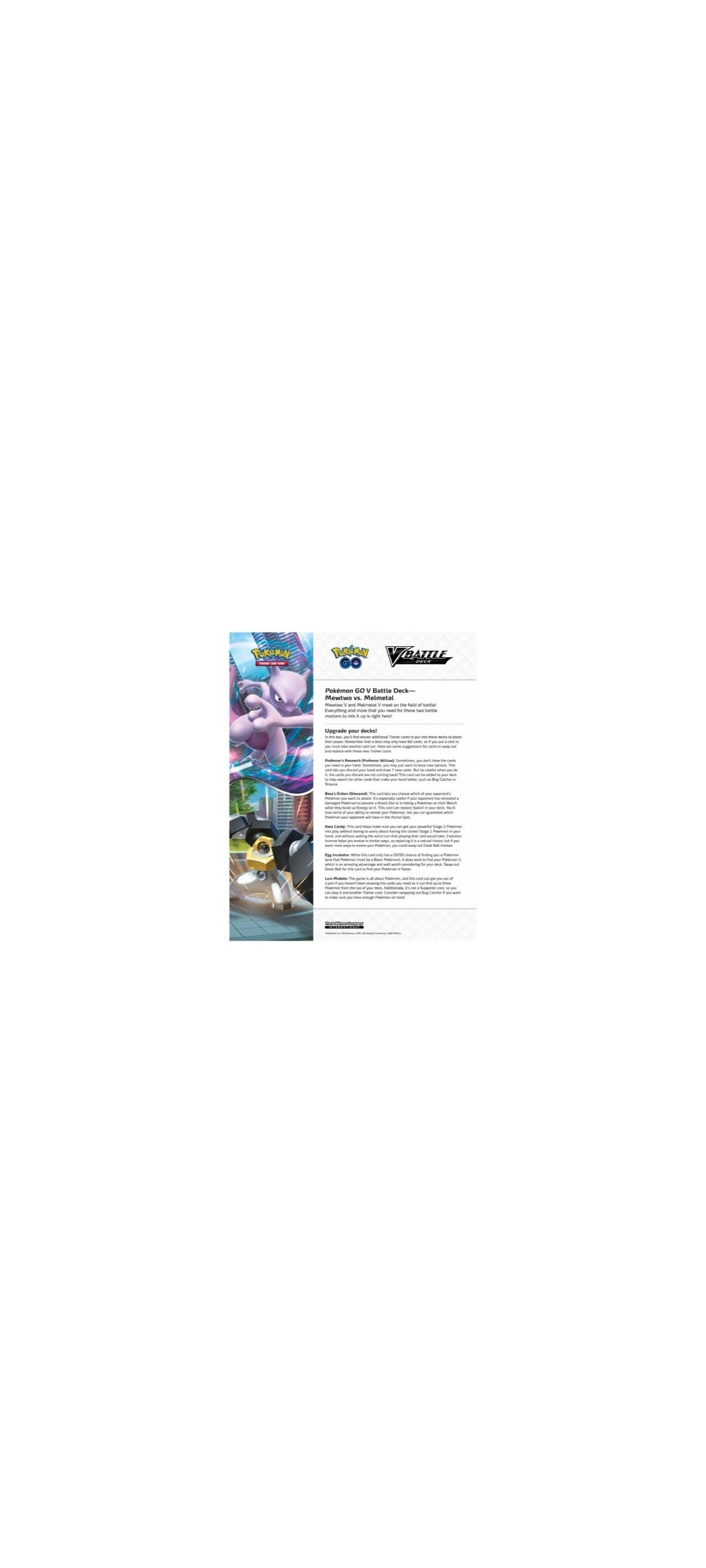 Pokémon TCG - Pokémon GO - V Battle Deck Bundle - Mewtwo vs. Melmetal 2022 - 8
