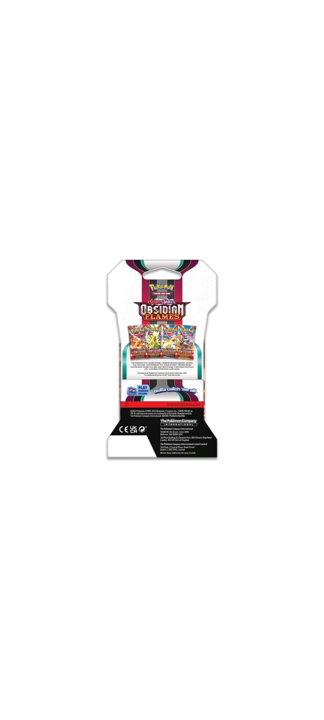 Pokémon TCG - Scarlet & Violet Obsidian Flames - Sleeved Booster Pack 2023 - 6