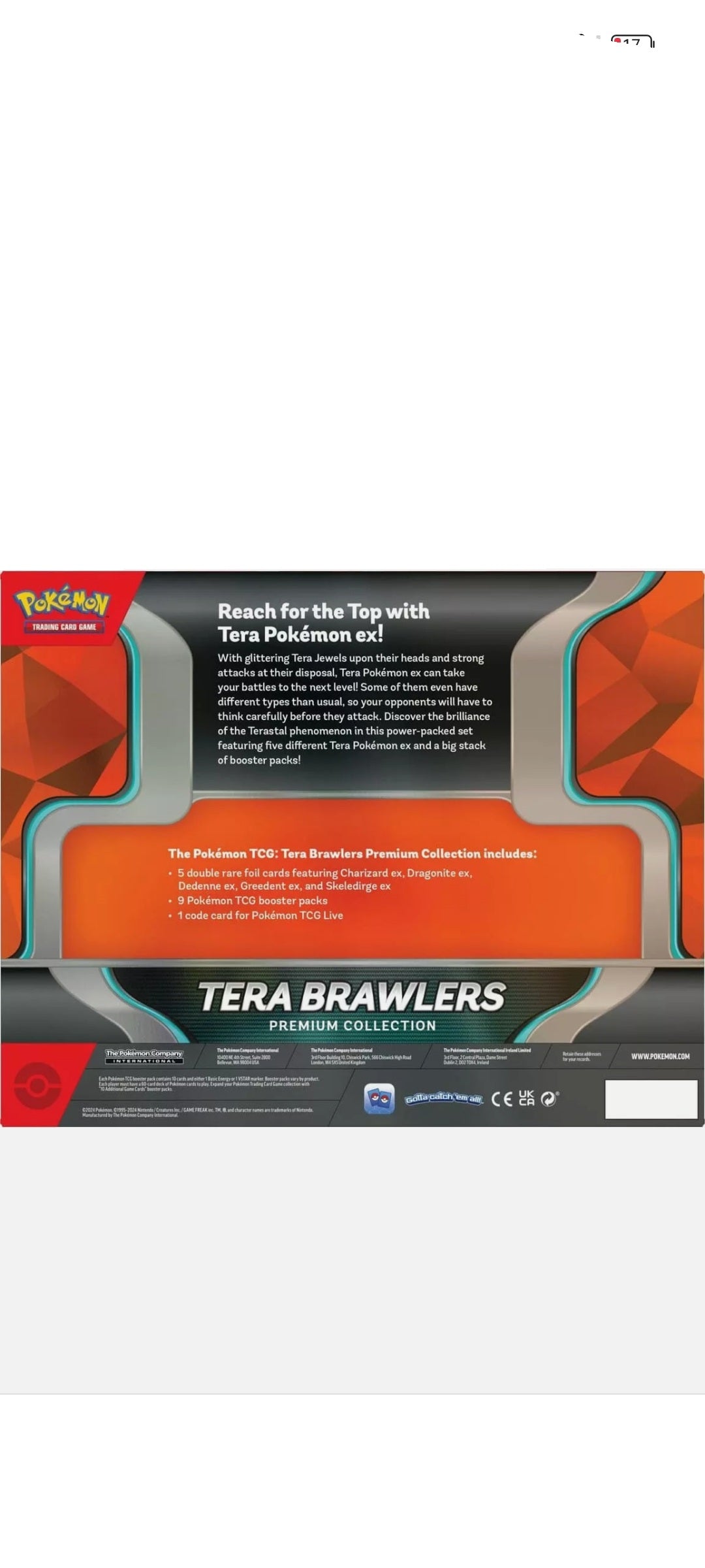Pokémon TCG - Scarlet & Violet - Tera Brawlers - Premium Collection 2024 - 2