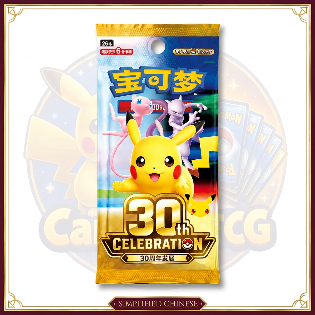 Chinesisches Booster-Pack im bordeauxrot-goldenen Cardini-Stil