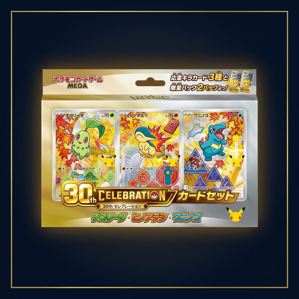 30th Celebration Card Set Japanisch – Johto, bearbeitete Verpackungsansicht
