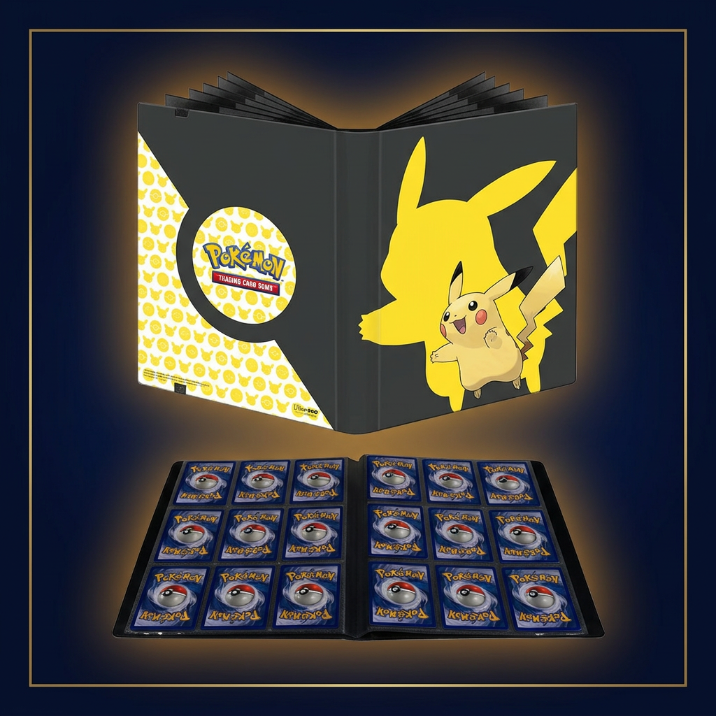 Ultra Pro Pikachu 9-Pocket Portfolio – Cover und Innenansicht im Cardini-Stil