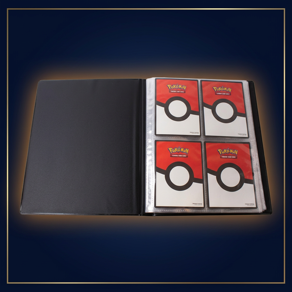 Ultra Pro 4-Pocket Portfolio – Innenansicht mit Beispielkarten