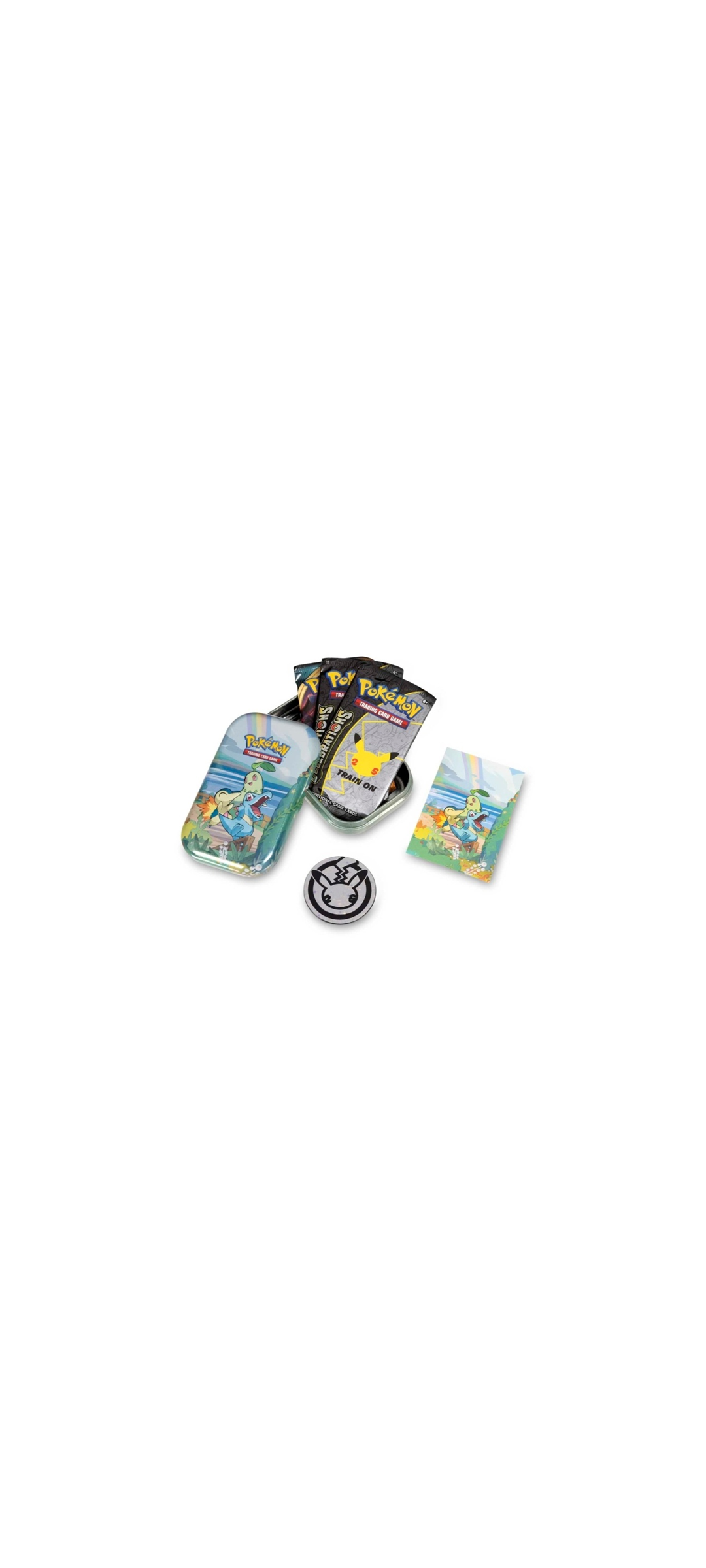 Pokemon TCG - 25th Anniversary - Celebrations - Mini Tin - Chikorita, Cyndaquil und Totodile - Englisch 2021 - 2