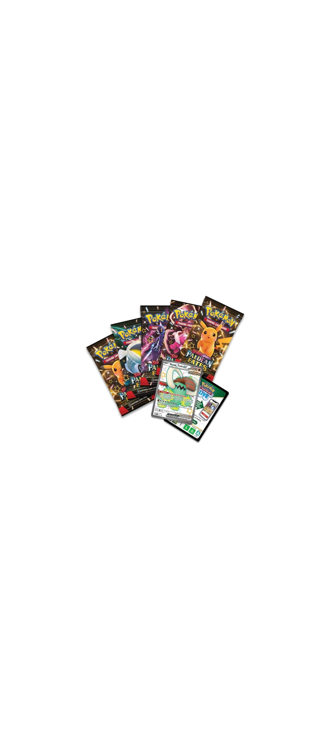 Pokemon TCG - Scarlet & Violet - Paldean Fates - 5 Booster Tin - Great Tusk ex - Englisch 2024 - 2