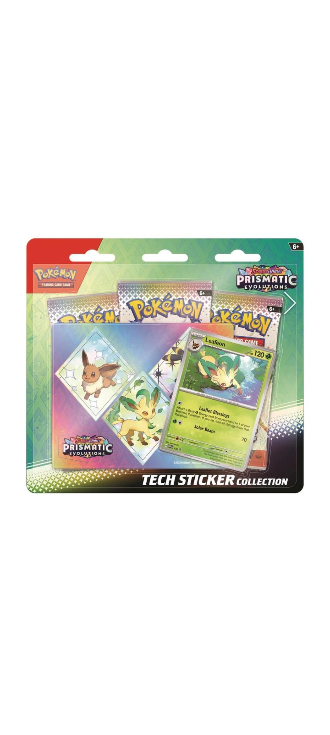 Pokemon TCG - Scarlet & Violet - Prismatic Evolutions - Tech Sticker Collection - Three Pack Blister - Englisch 2025 - 2