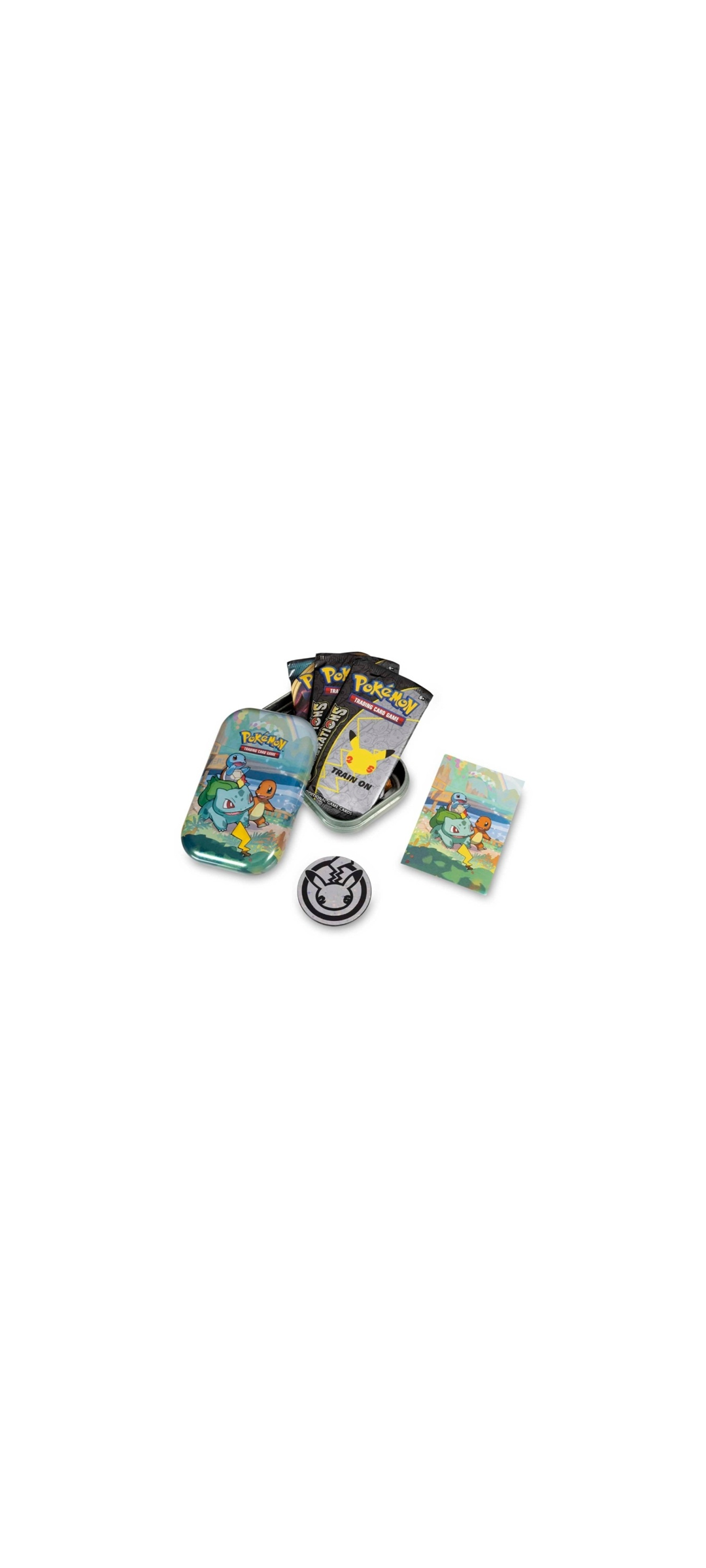 Pokemon TCG - 25th Anniversay - Celebrations - Mini Tin - Bulbasaur, Charmander und Schiggy - Englisch 2021 - 2