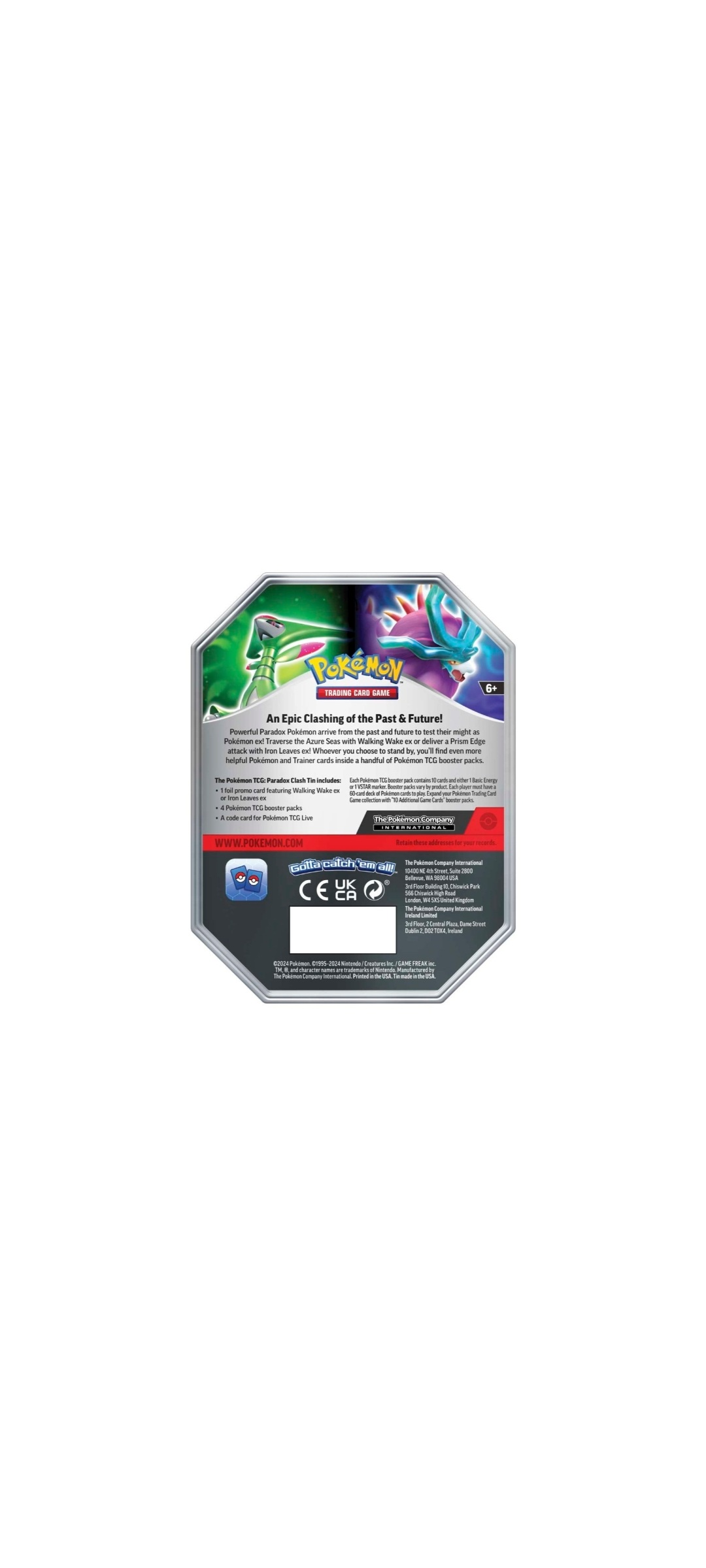 Pokemon TCG - Scarlet & Violet - Paradox Clash Tin - 2024