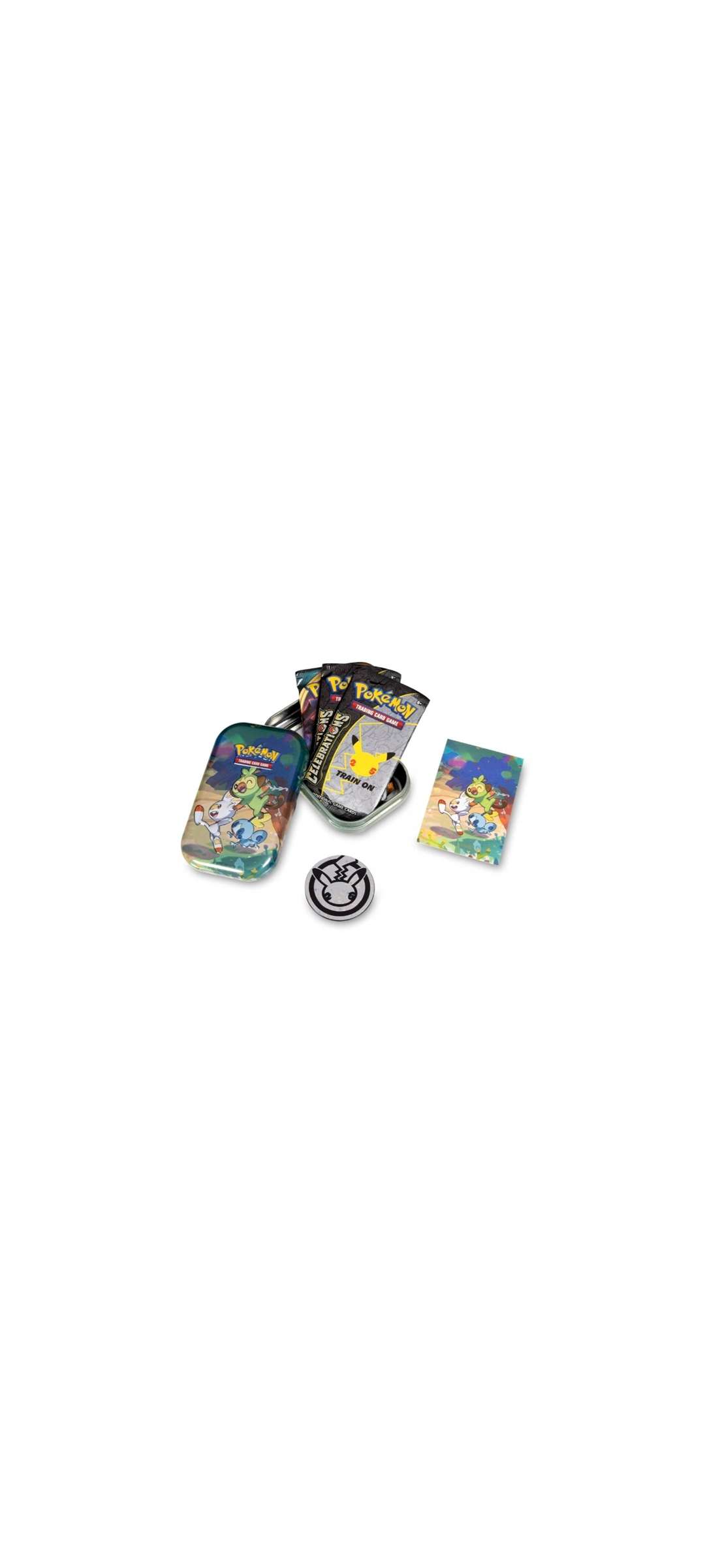 Pokemon TCG - 25th Anniversary - Celebrations - Mini Tin - Grookey, Scorbunny und Memmeon - Englisch 2021 - 2