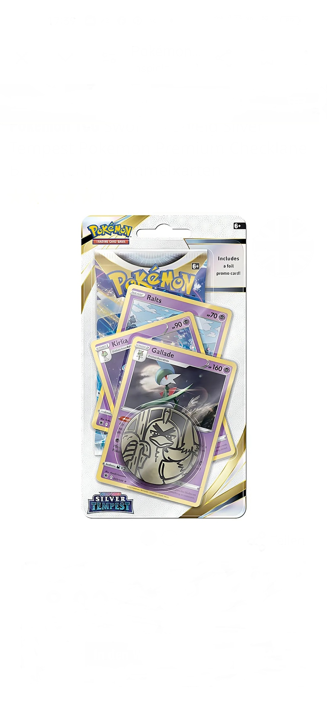 Pokemon TCG - Sword & Shield - Silver Tempest - Checklane Blister - Gallade - Englisch 2022