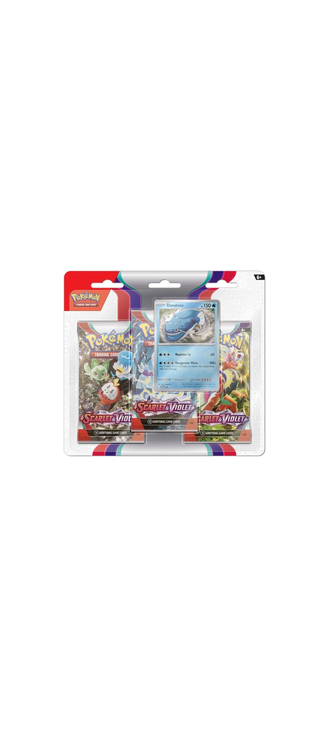 Pokemon TCG - Scarlet & Violet - Base Set - Three Pack Blister - Dondozo - Englisch 2023