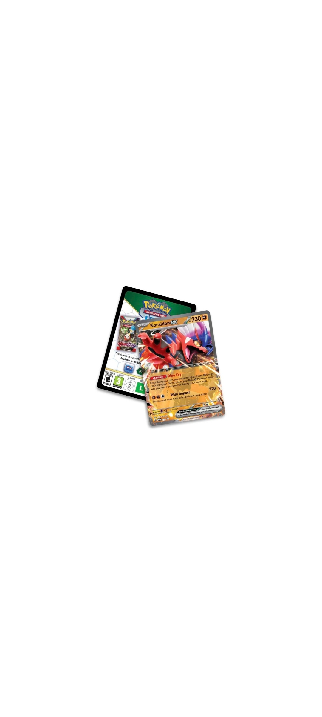 Pokemon TCG - Scarlet & Violet - Paldea Legends - Koraidon ex Tin 2023 - 2