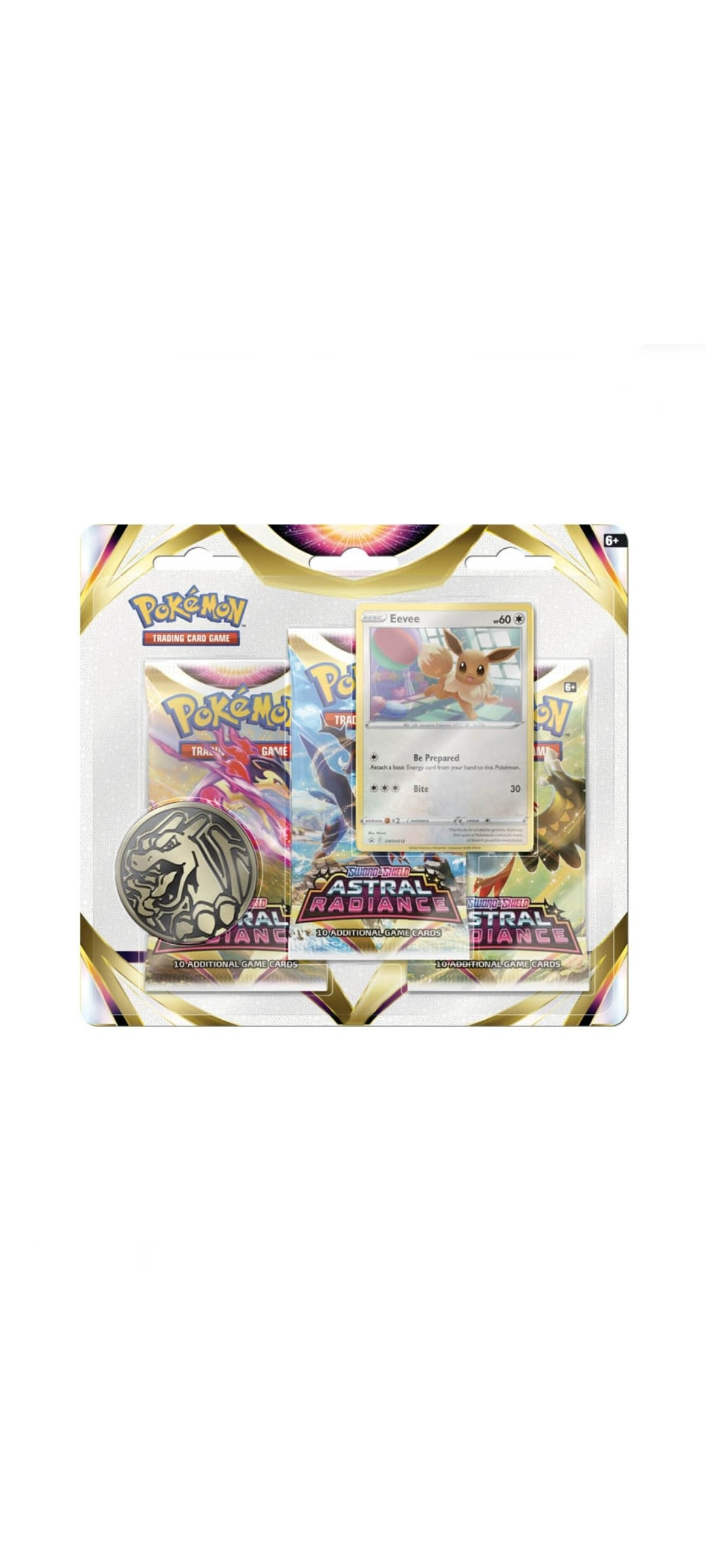 Pokemon TCG - Sword & Shield - Astral Radiance - Three Pack Blister - Eevee - Englisch 2022