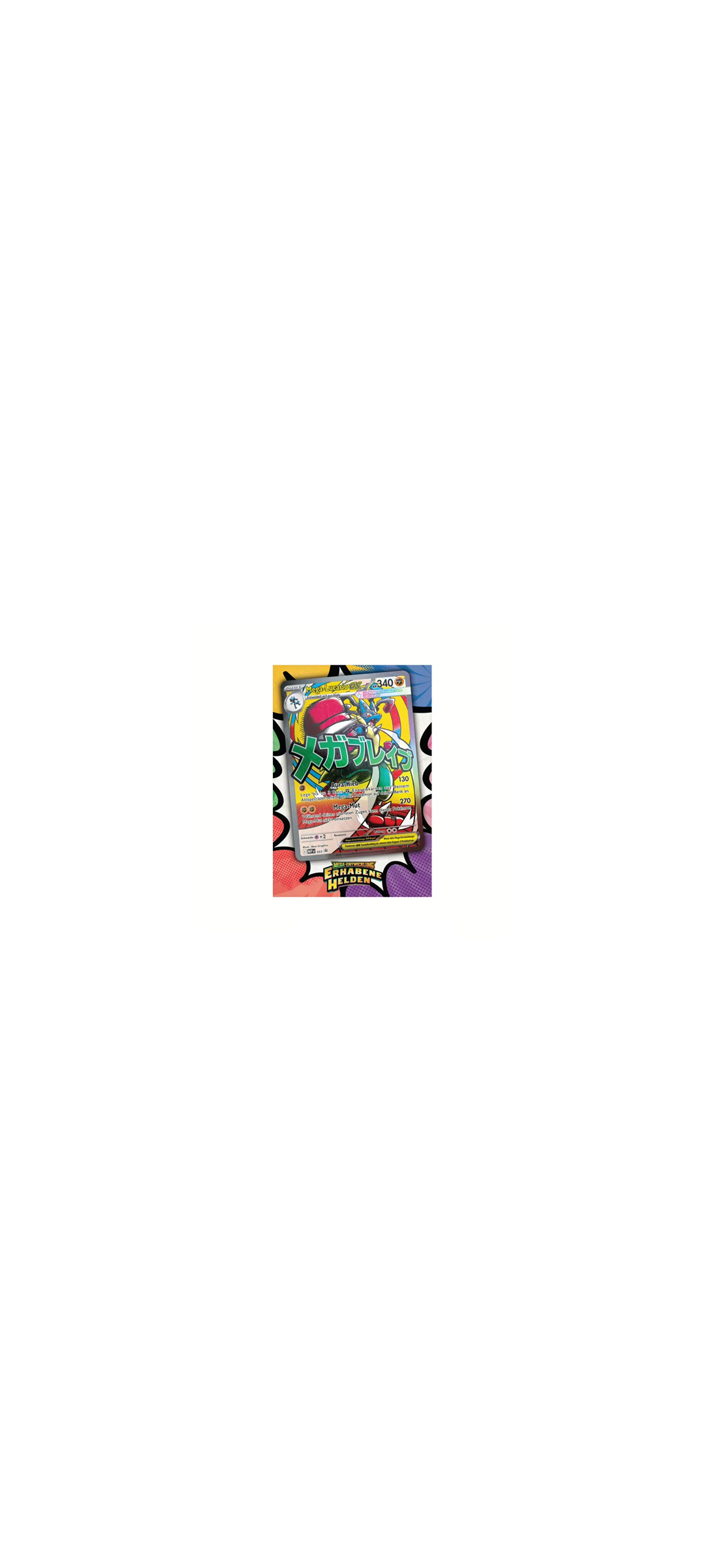 Pokemon TCG - Mega Entwicklung - Erhabene Helden - Premium-Poster Kollektion - Mega Lucario - Deutsch 2026 - 2