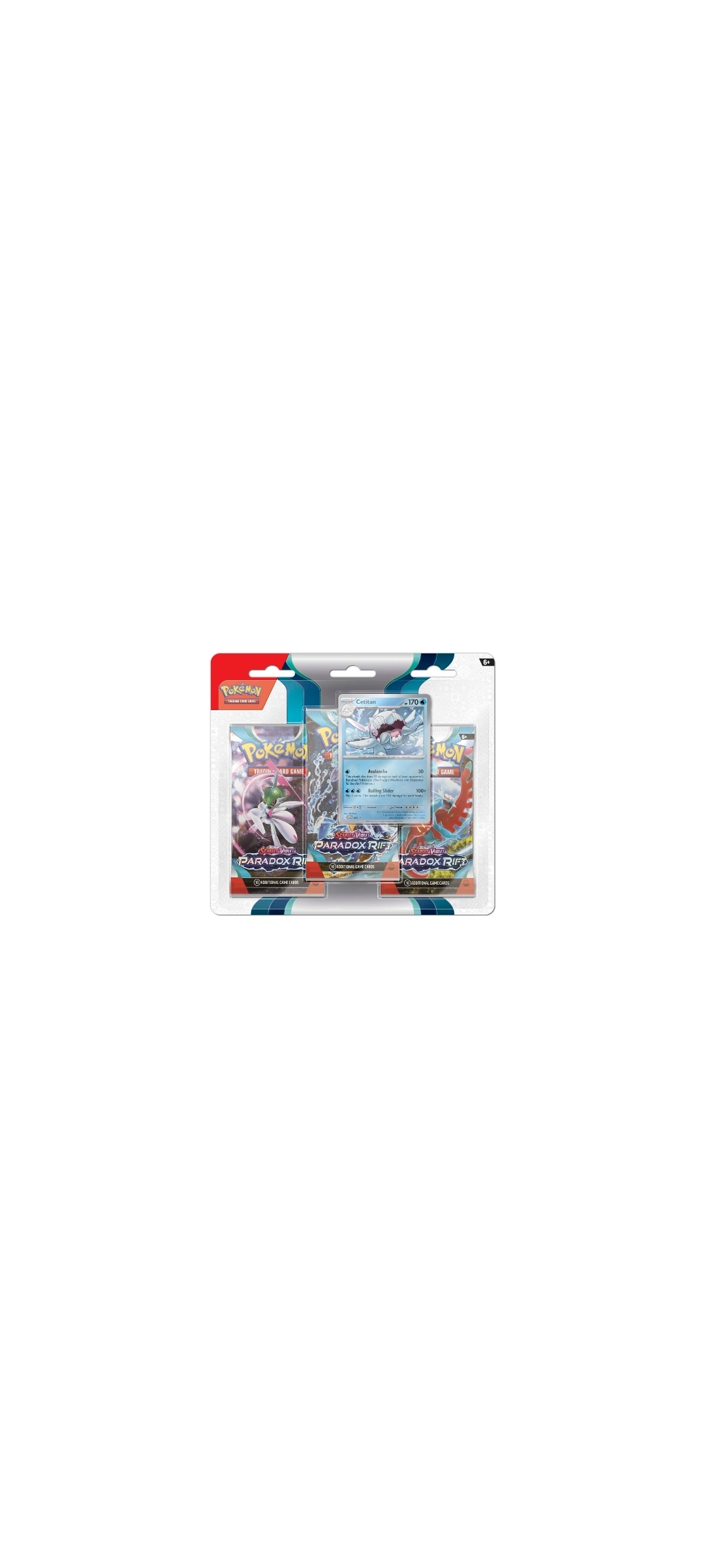Pokemon TCG - Scarlet & Violet - Paradox Rift - Three Pack Blister - Cetitan