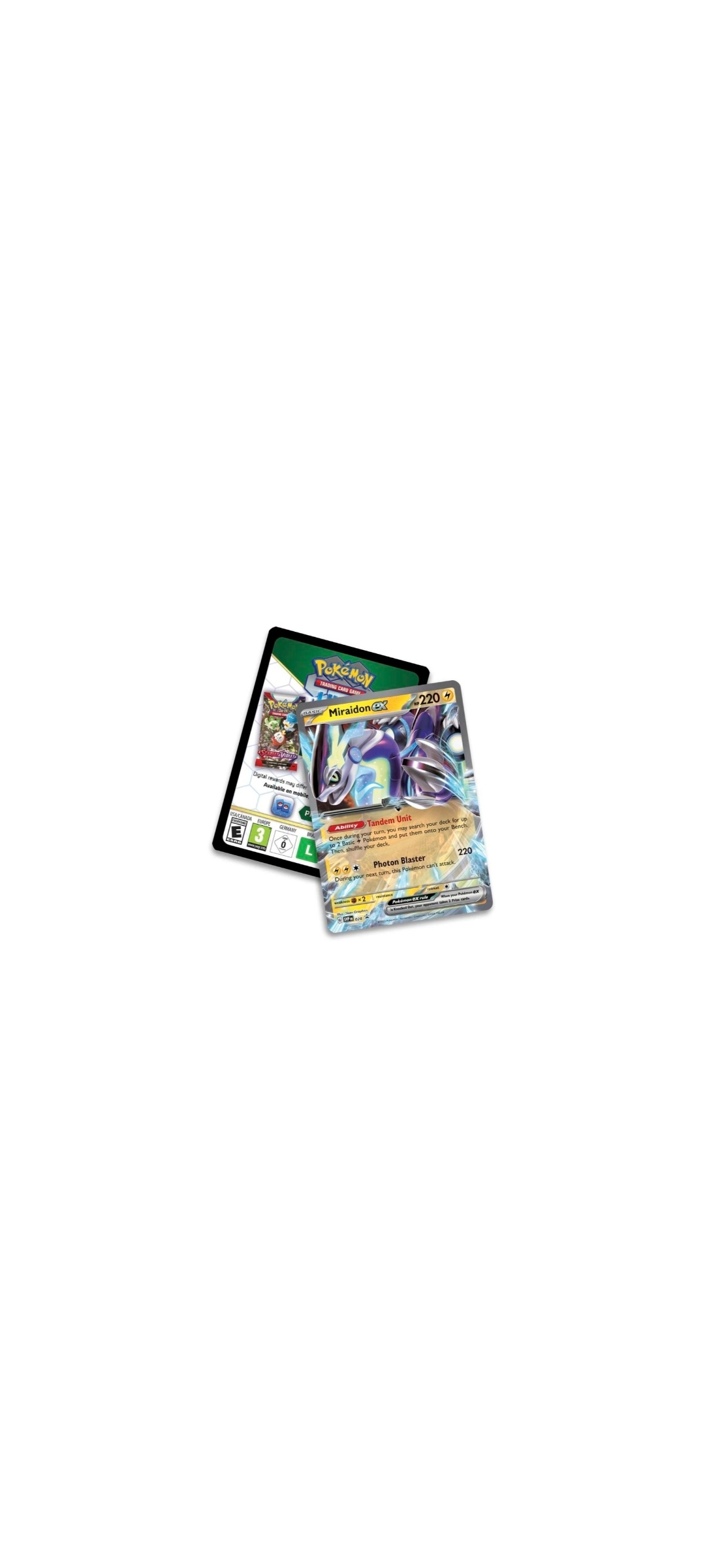 Pokemon TCG - Scarlet & Violet - Paldea Legends - Miraidon ex Tin 2023 - 2