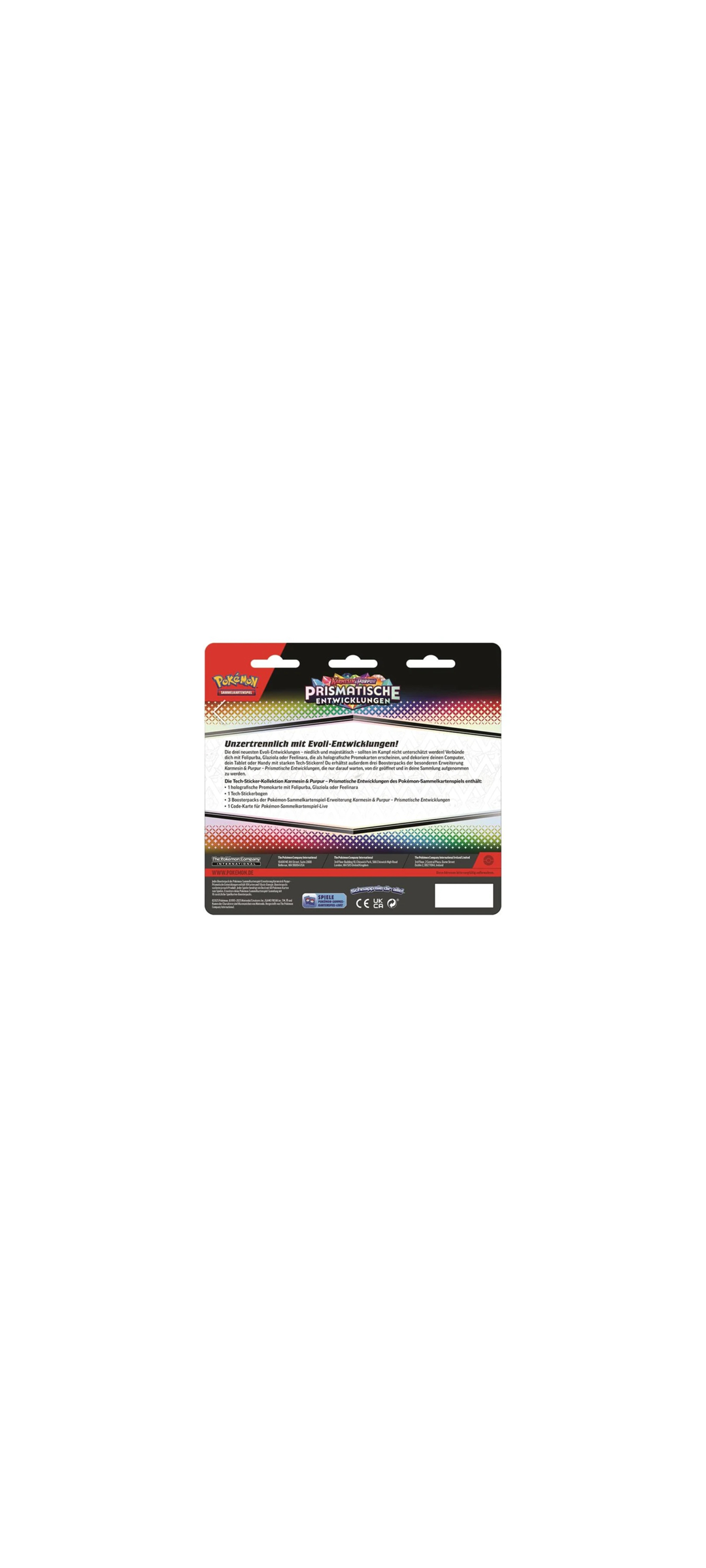 Pokemon TCG - Karmesin & Purpur - Prismatische Entwicklungen - Tech Sticker Kollektion - Three Pack Blister - Deutsch 2025 - 4