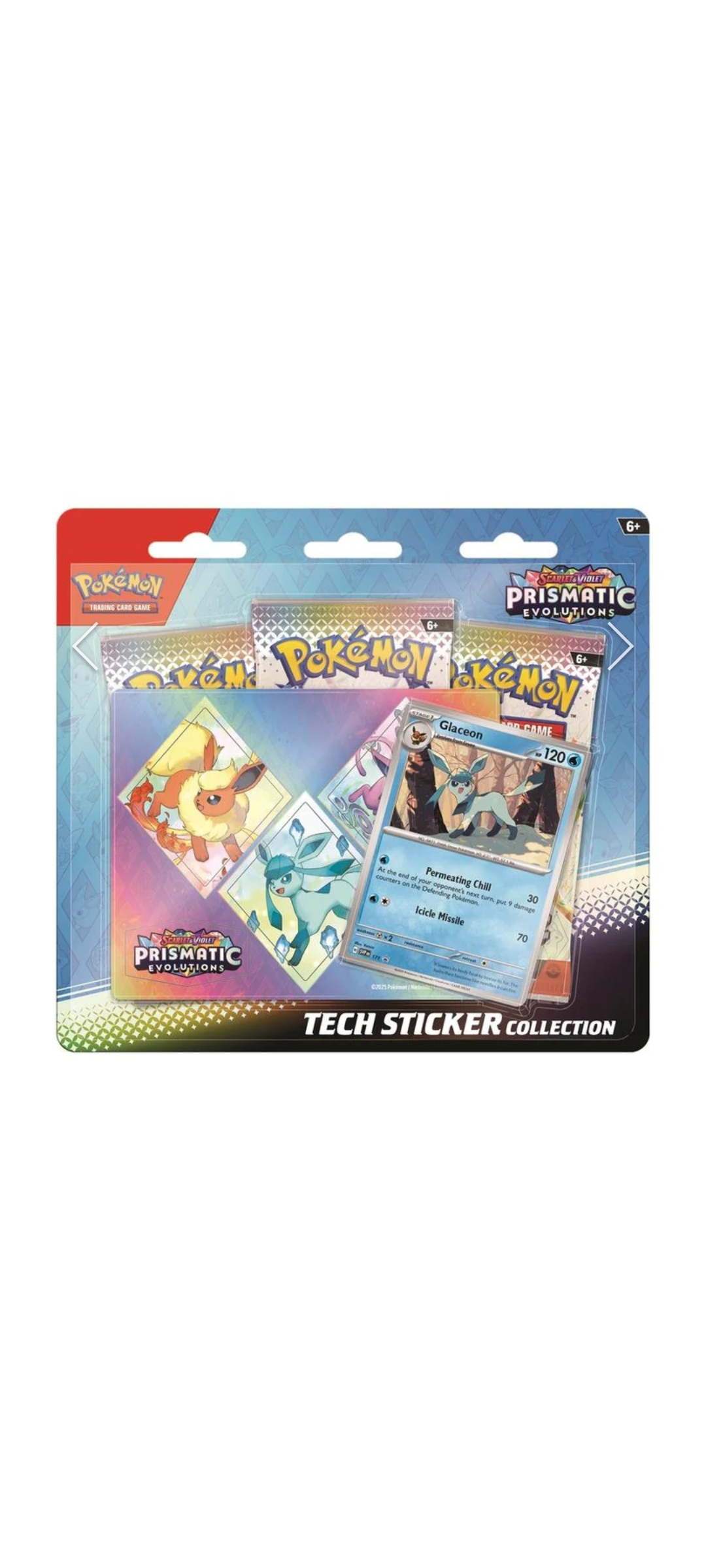 Pokemon TCG - Scarlet & Violet - Prismatic Evolutions - Tech Sticker Collection - 3 Pack Blister (EN) 2025 - 3