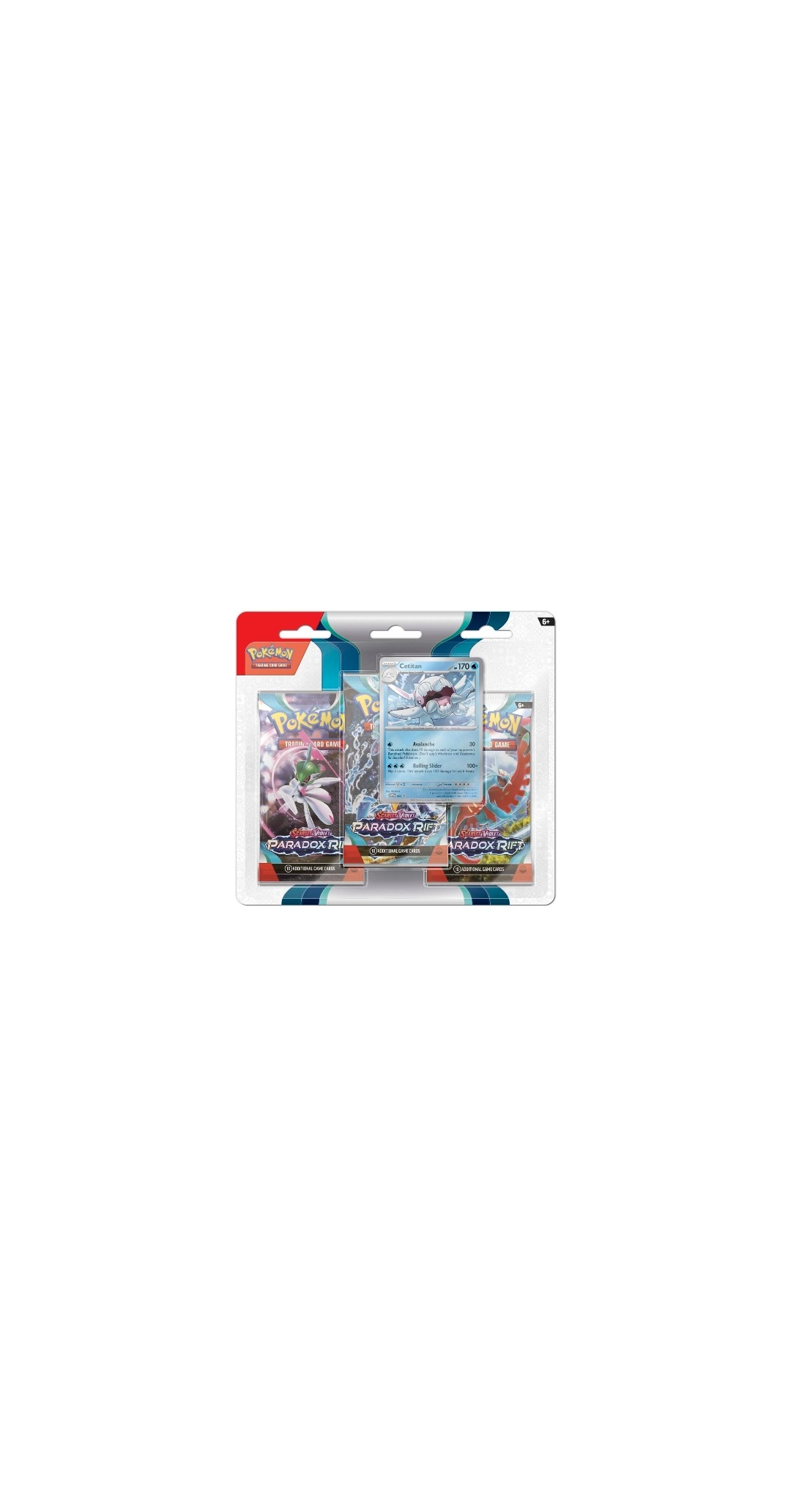 Pokemon TCG - Scarlet & Violet - Paradox Rift - Three Pack Blister - Cetitan - Englisch 2023