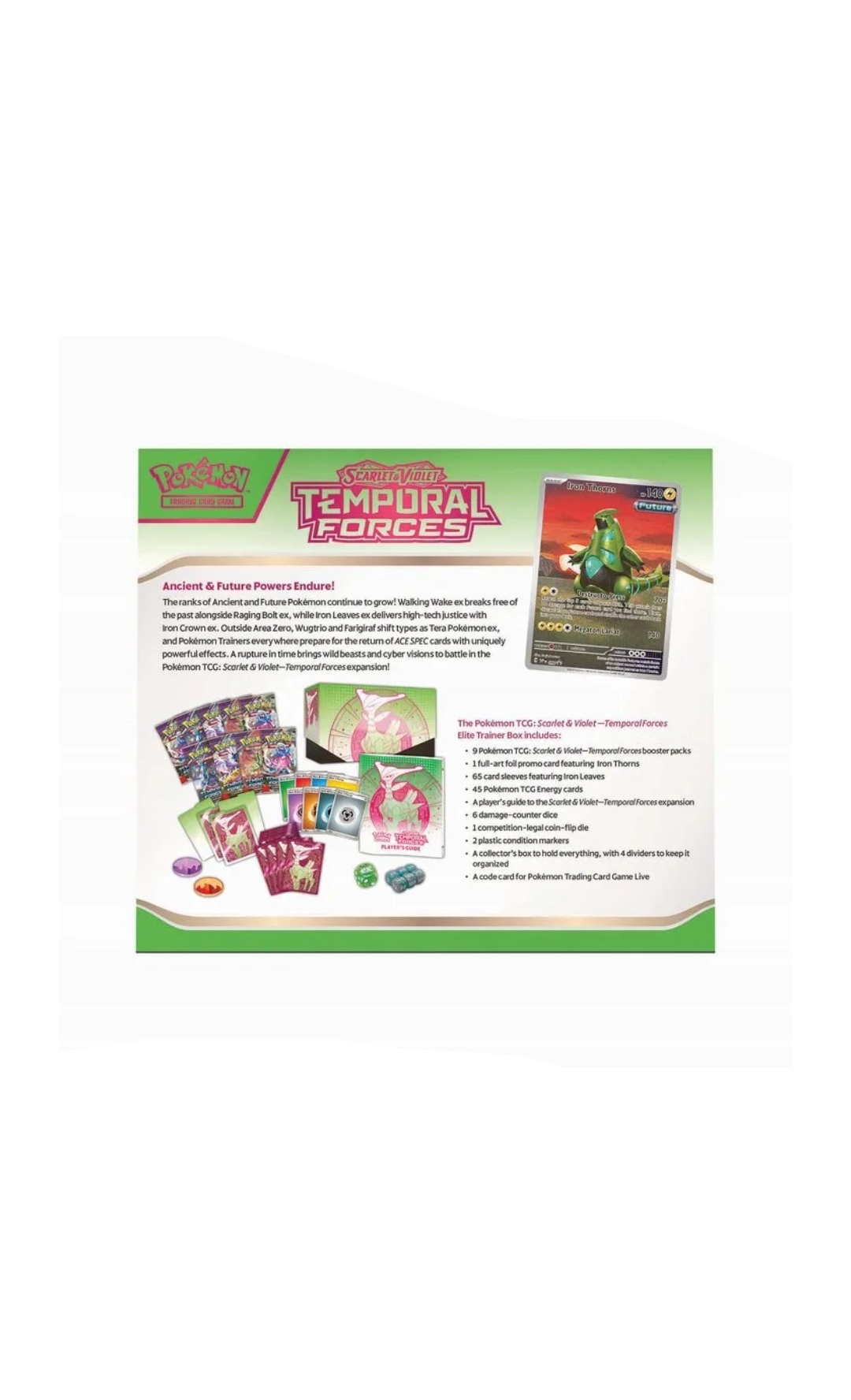 Pokemon TCG - Scarlet & Violet - Temporal Forces - Elite Trainer Box Iron Thorns 2024 - 5