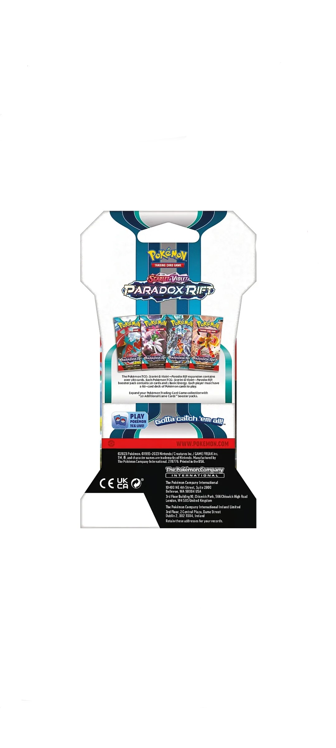 Pokémon TCG - Scarlet & Violet - Paradox Rift - Sleeved Booster Pack 2023 - 6