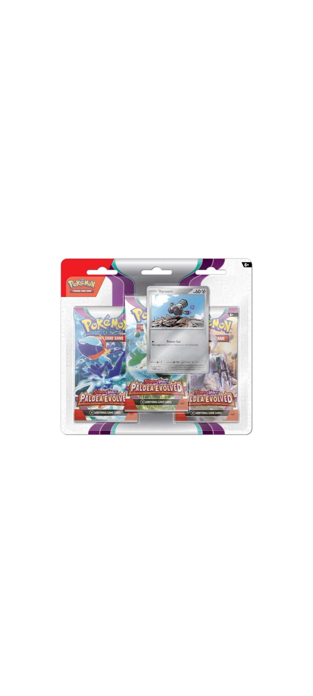 Pokemon TCG - Scarlet & Violet - Paldea Evolved - Three Pack Blister - Varoom - Englisch 2023