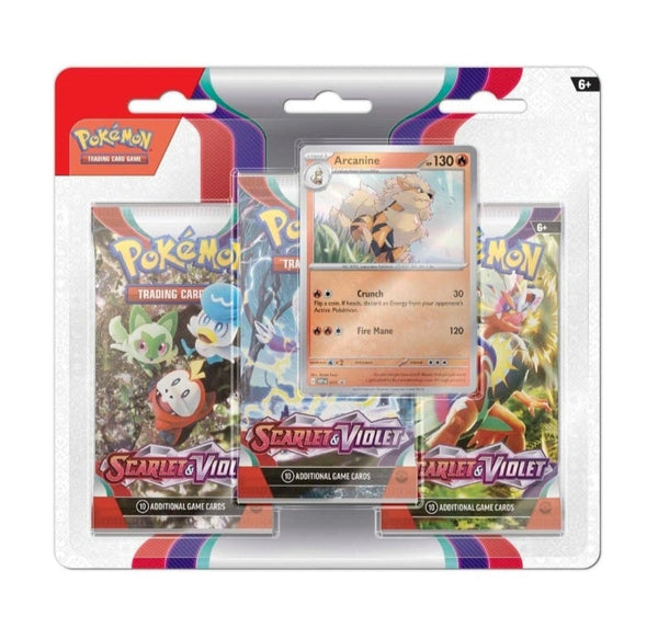 Pokémon TCG - Scarlet & Violet - Base Set - 3 Pack Blister - Arcanine 2023 - 1