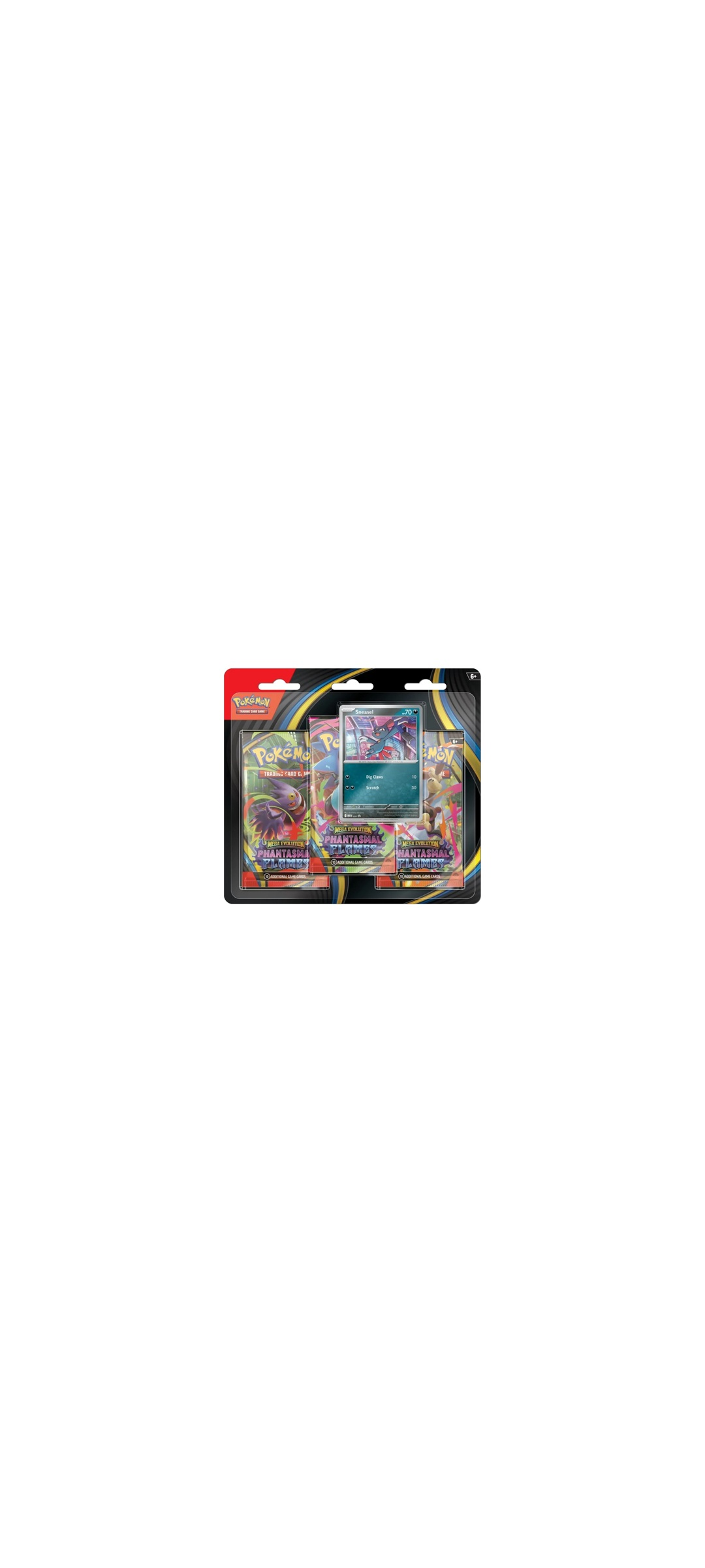Pokemon TCG - Mega Evolution - Phantasmal Flames - Three Pack Blister - Sneasel - Englisch 2025