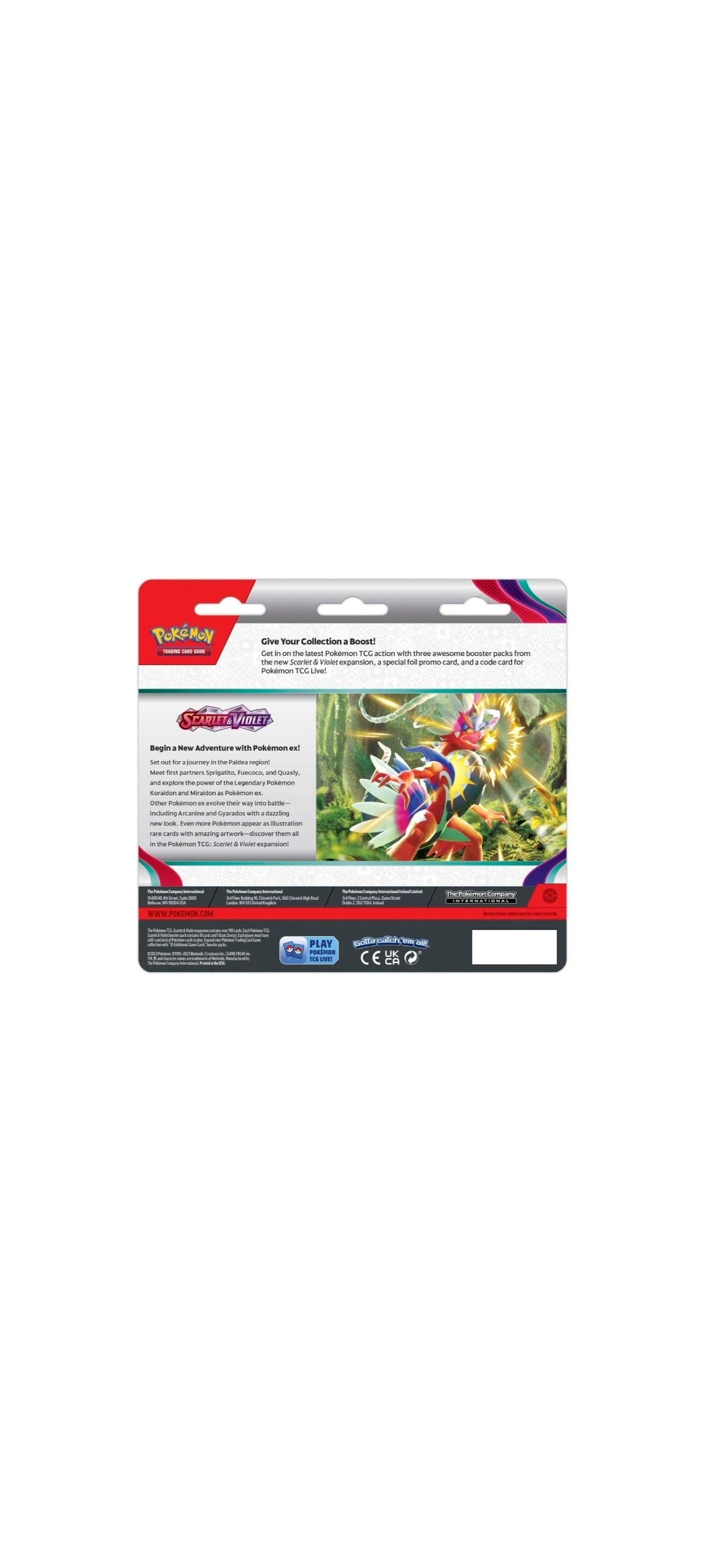 Pokémon TCG - Scarlet & Violet - Base Set - 3 Pack Blister - Arcanine 2023 - 3