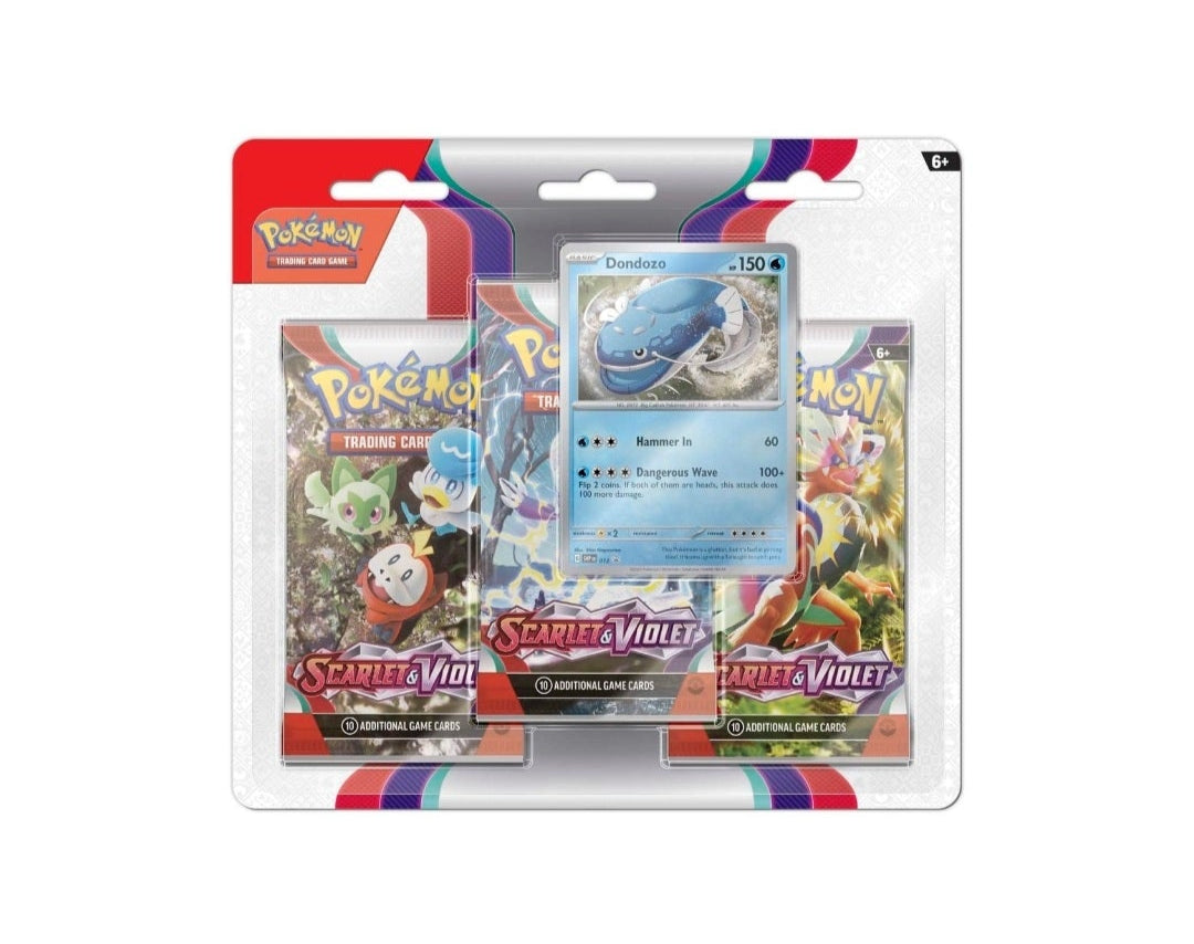 Pokémon TCG - Scarlet & Violet - Base Set - 3 Pack Blister - Dondozo 2023