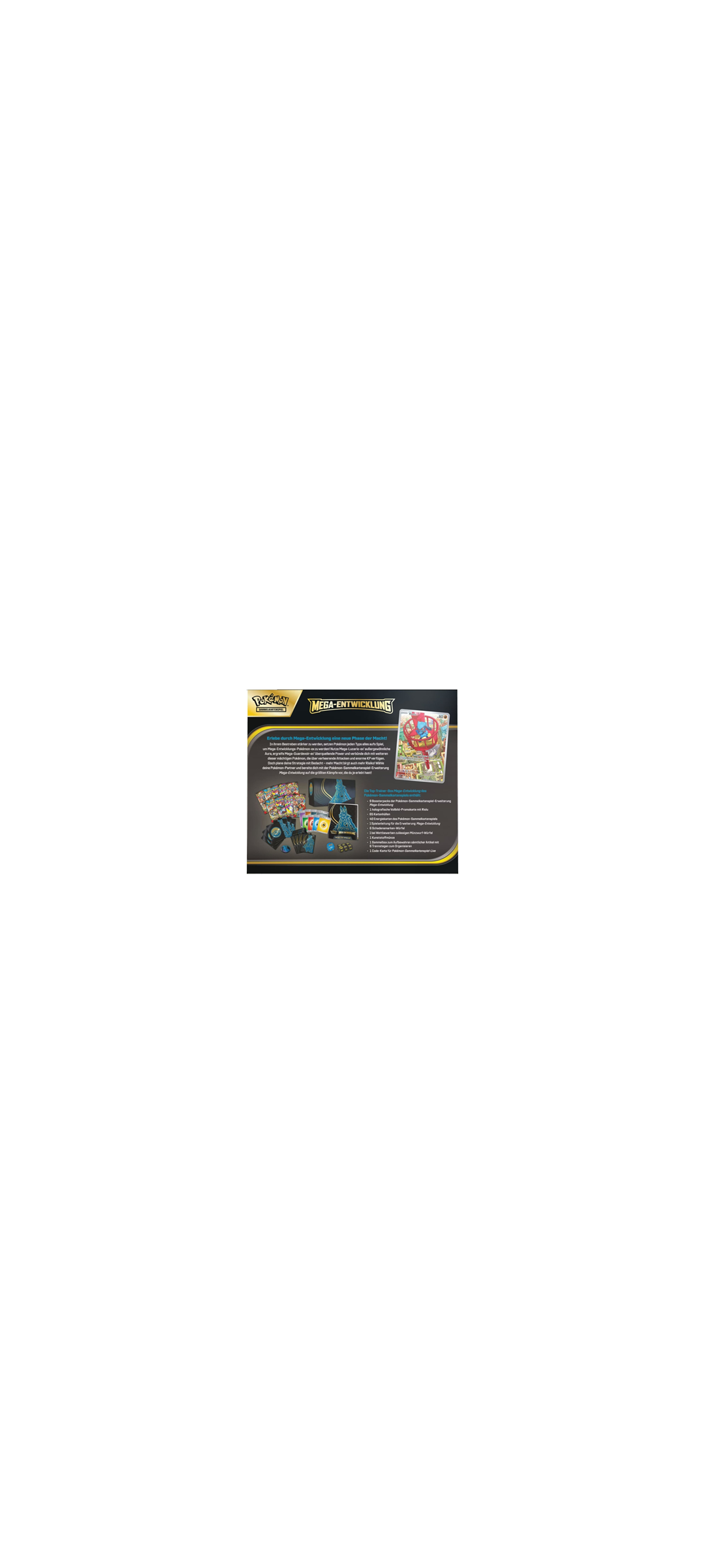 Pokemon TCG - Mega Entwicklung - Top Trainer Box - Mega Lucario 2025 - 8