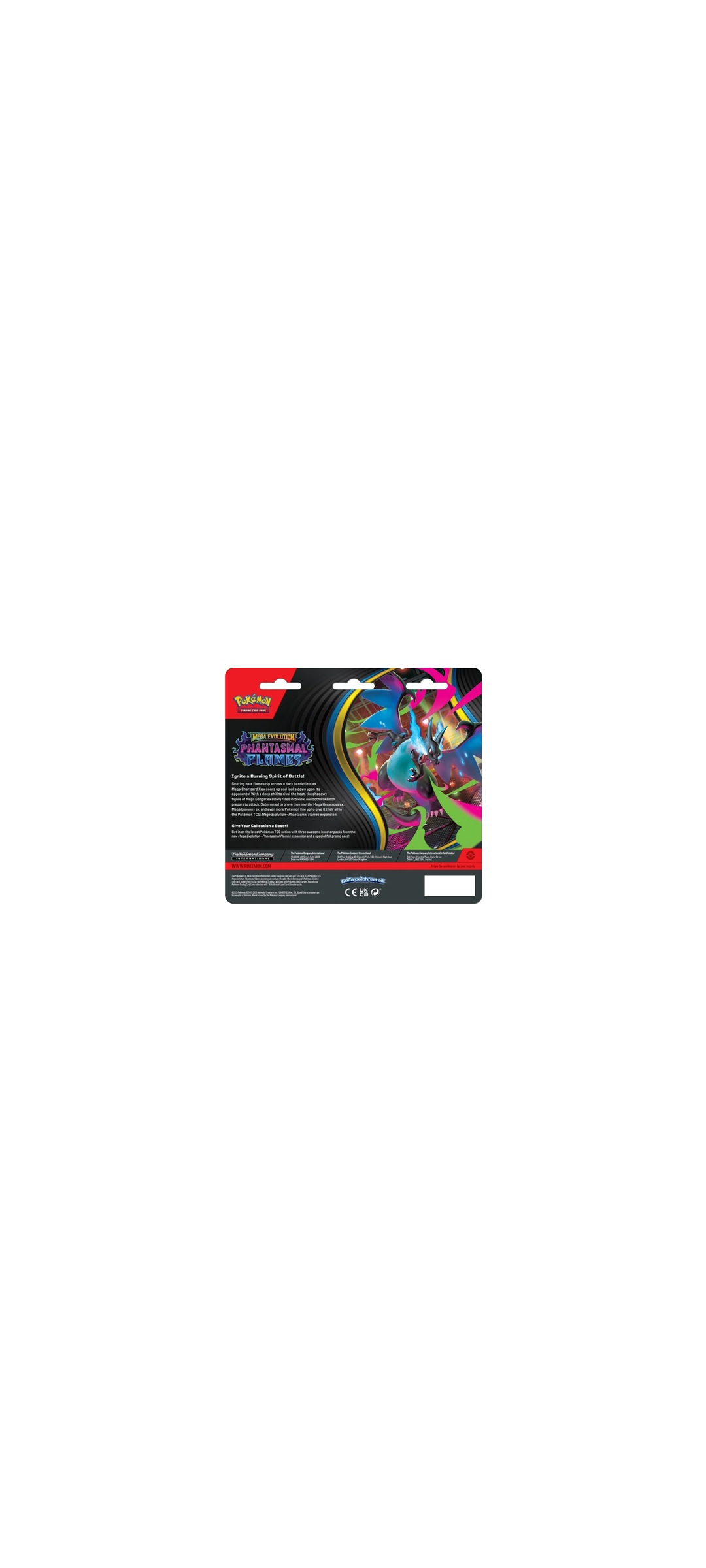 Pokemon TCG - Mega Evolution - Phantasmal Flames - Three Pack Blister - Englisch 2025
