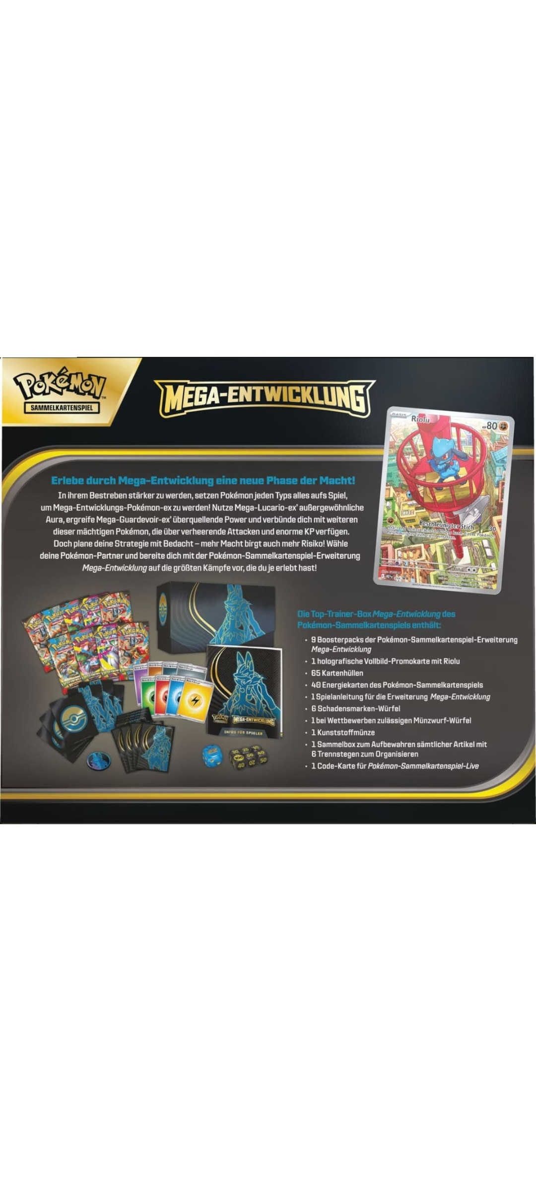 Pokemon TCG - Mega Entwicklung - Top Trainer Box - Mega Lucario 2025 - 8