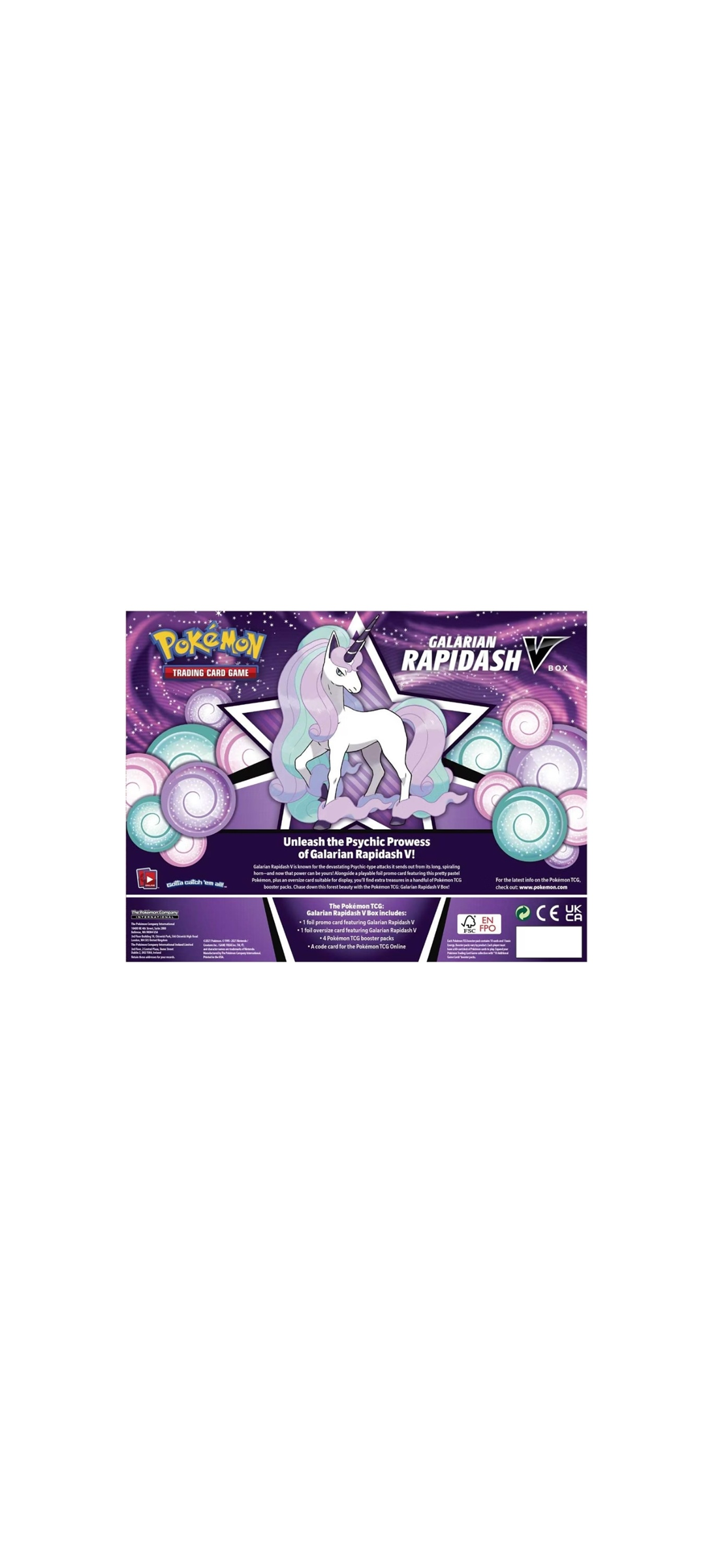 Pokemon TCG - Sword & Shield - Galarian Rapidash V Box - Englisch 2021 - 5