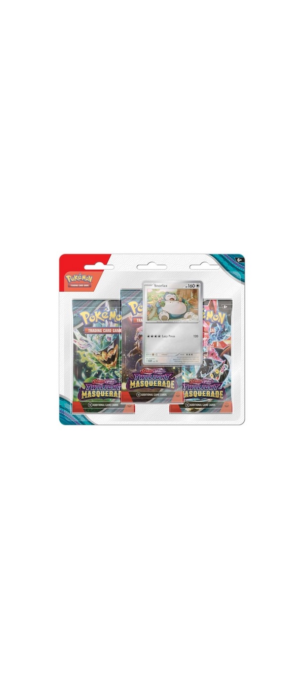 Pokemon TCG - Scarlet & Violet - Twilight Masquerade - Three Pack Blister - Snorlax - Englisch 2024