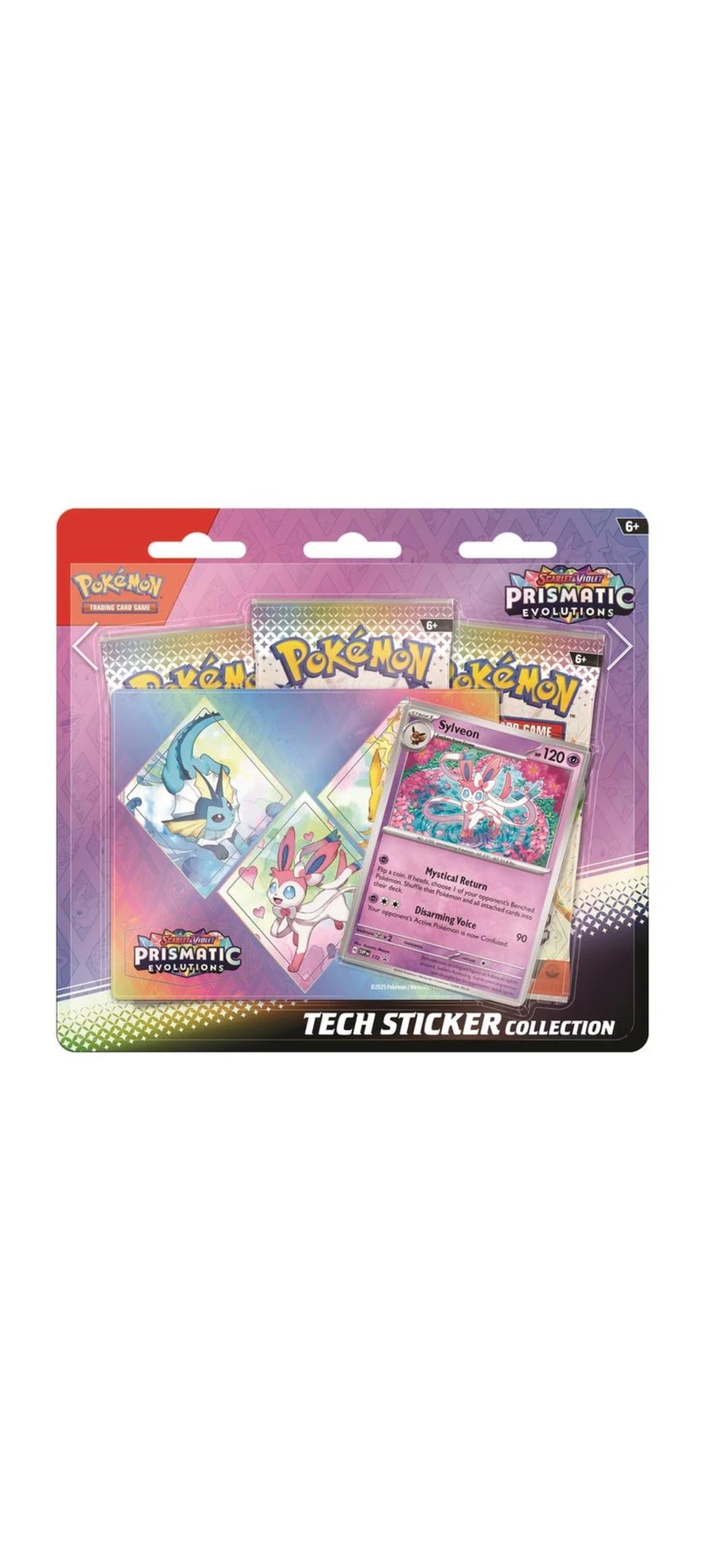 Scarlet & Violet - Prismatic Evolutions - Tech Sticker Collection - 3 Pack Blister (EN) 2025 - 4