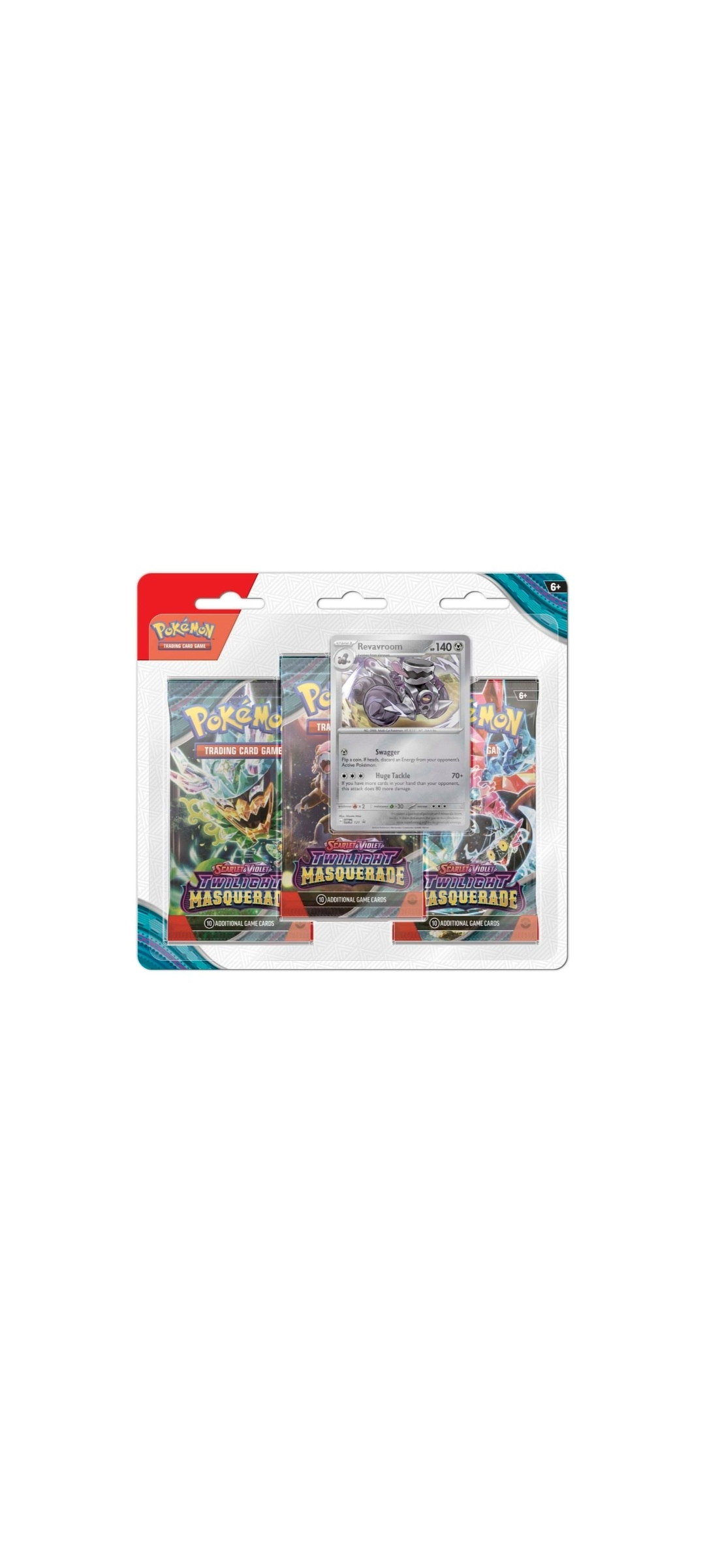 Pokemon TCG - Scarlet & Violet - Twilight Masquerade - Three Pack Blister - Revavroom - Englisch 2024