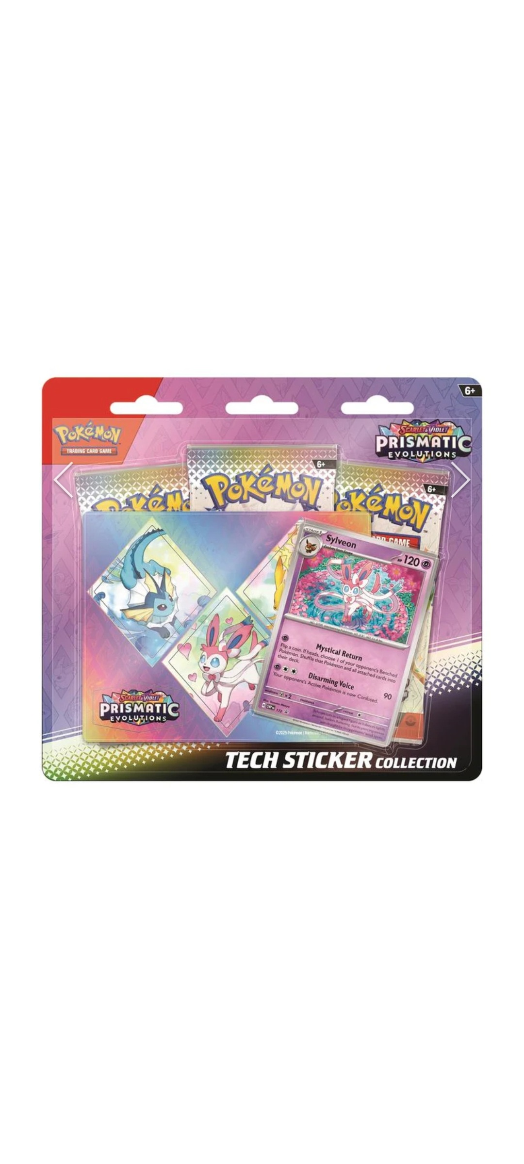 Pokemon TCG - Scarlet & Violet - Prismatic Evolution - Tech-Sticker-Collektion - 3 Pack Blister - Englisch 2025 - 2