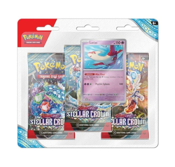Pokémon TCG - Scarlet & Violet - Stellarkrone - Three Pack Blister - Latias 2024