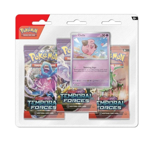 Pokémon TCG - Scarlet & Violet - Temporal Forces - 3 Pack Blister - Cleffa 2024 - 1