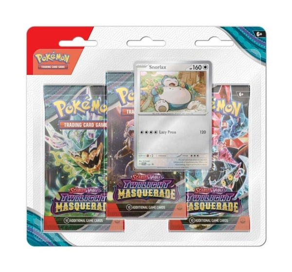 Pokémon TCG - Scarlet & Violet - Twilight Masquerade - 3 Pack Blister - Snorlax 2024