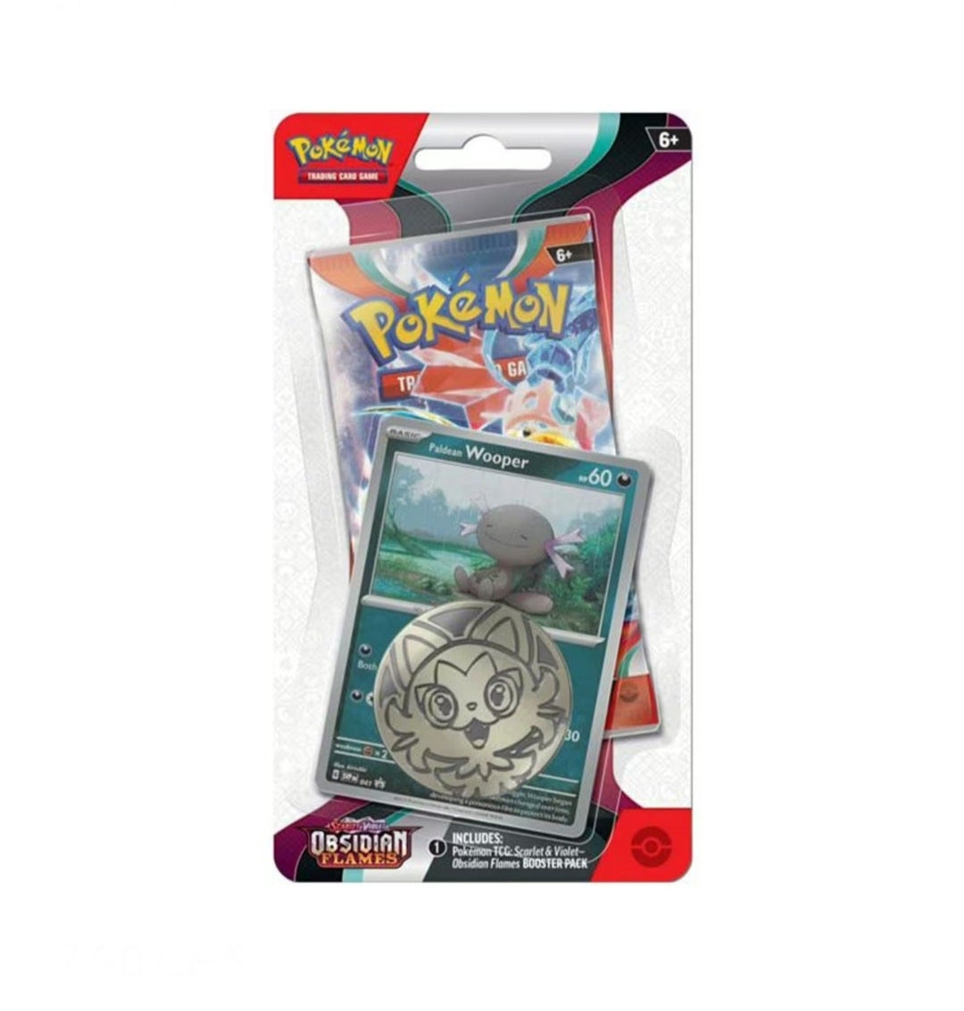 Pokémon TCG - Scarlet & Violet - Obsidian Flames - Checklane Blister -  Paldean Wooper 2023
