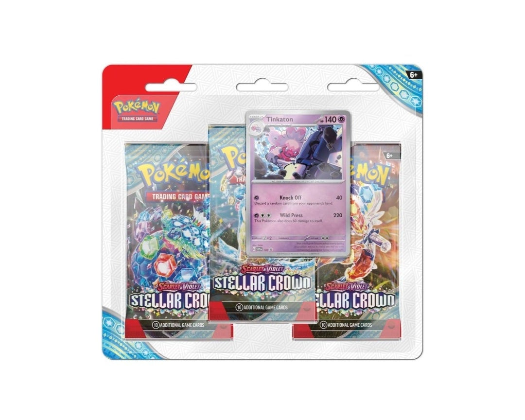 Pokémon TCG - Scarlet & Violet - Stellarkrone - Three Pack Blister - Tinkaton 2024 - 1