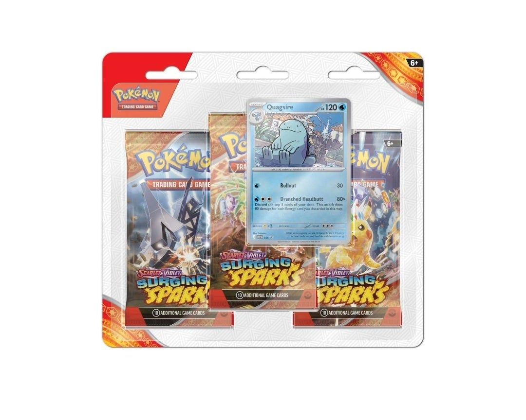 Pokémon TCG - Scarlet & Violet - Surging Sparks - Three Pack Blister - Quagsire 2024 - 1