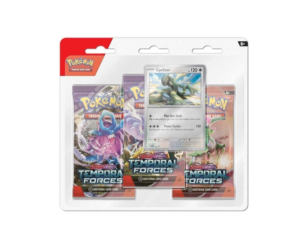 Pokémon TCG - Scarlet & Violet - Temporal Forces - 3 Pack Blister - Cyclizar 2024