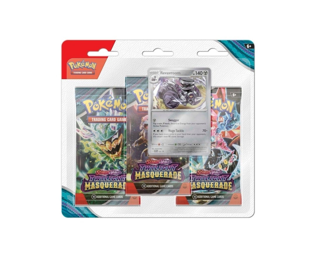 Pokémon TCG - Scarlet & Violet - Twilight Masquerade - 3 Pack Blister - Revavroom 2024 - 1