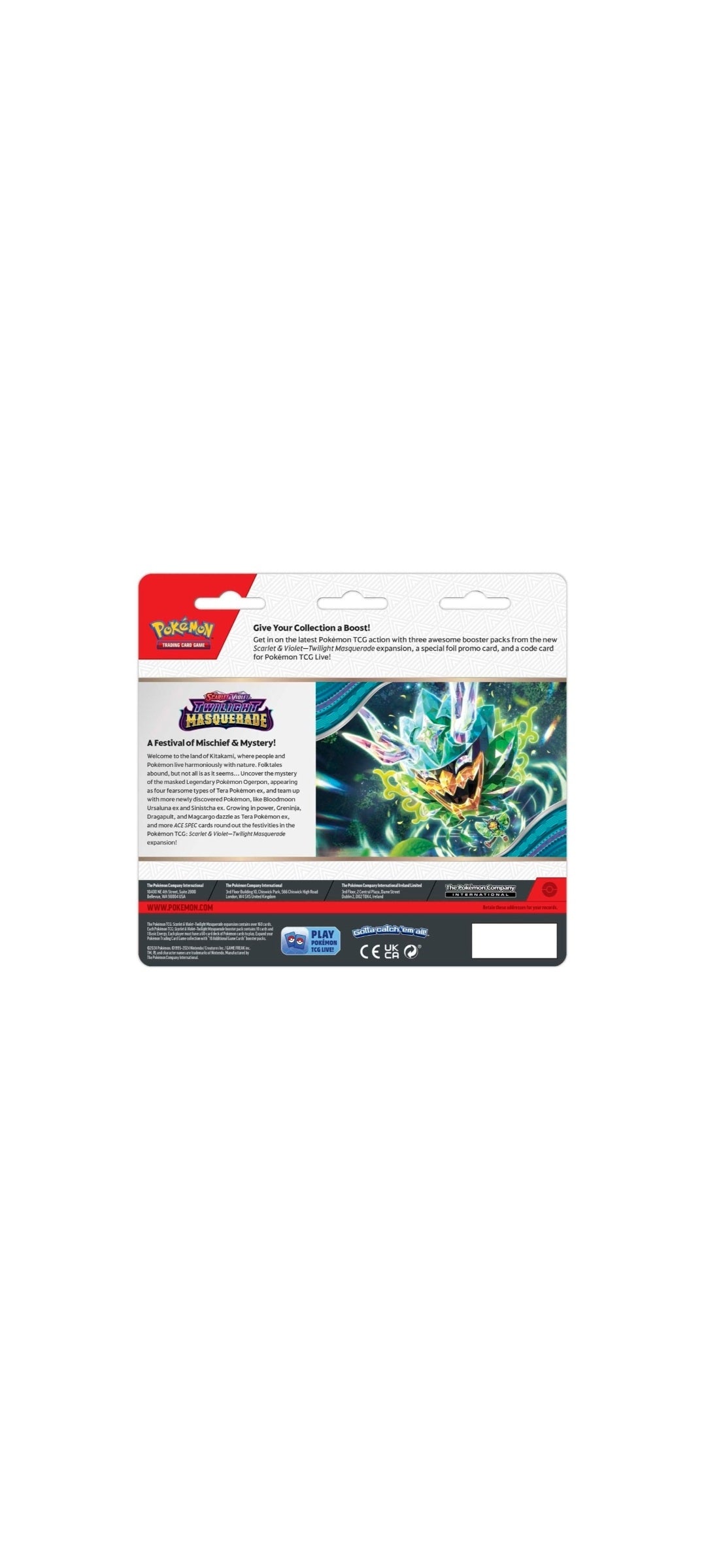 Pokémon TCG - Scarlet & Violet - Twilight Masquerade - 3 Pack Blister - Revavroom 2024 - 3