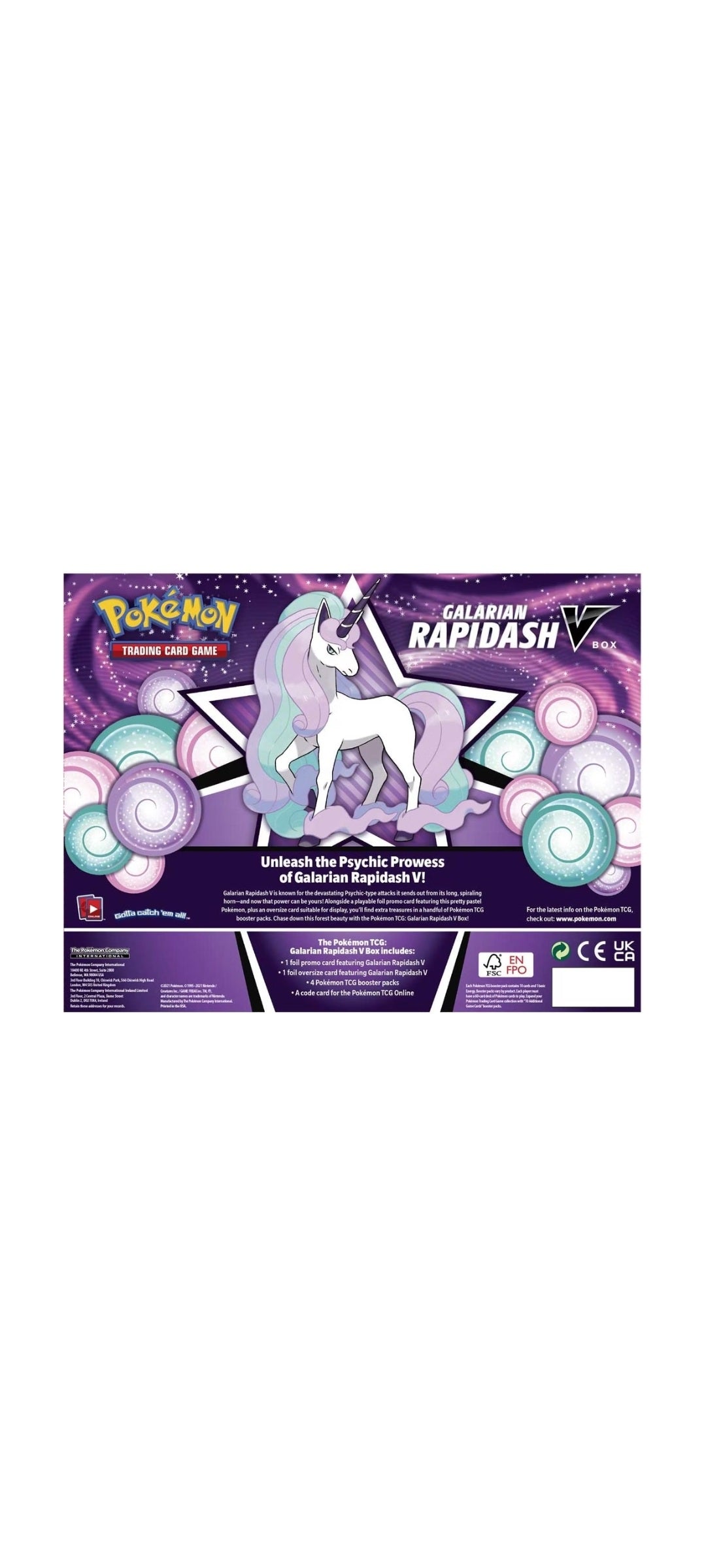 Pokémon TCG - Sword & Shield - Galarian Rapidash V Box 2021 - 5